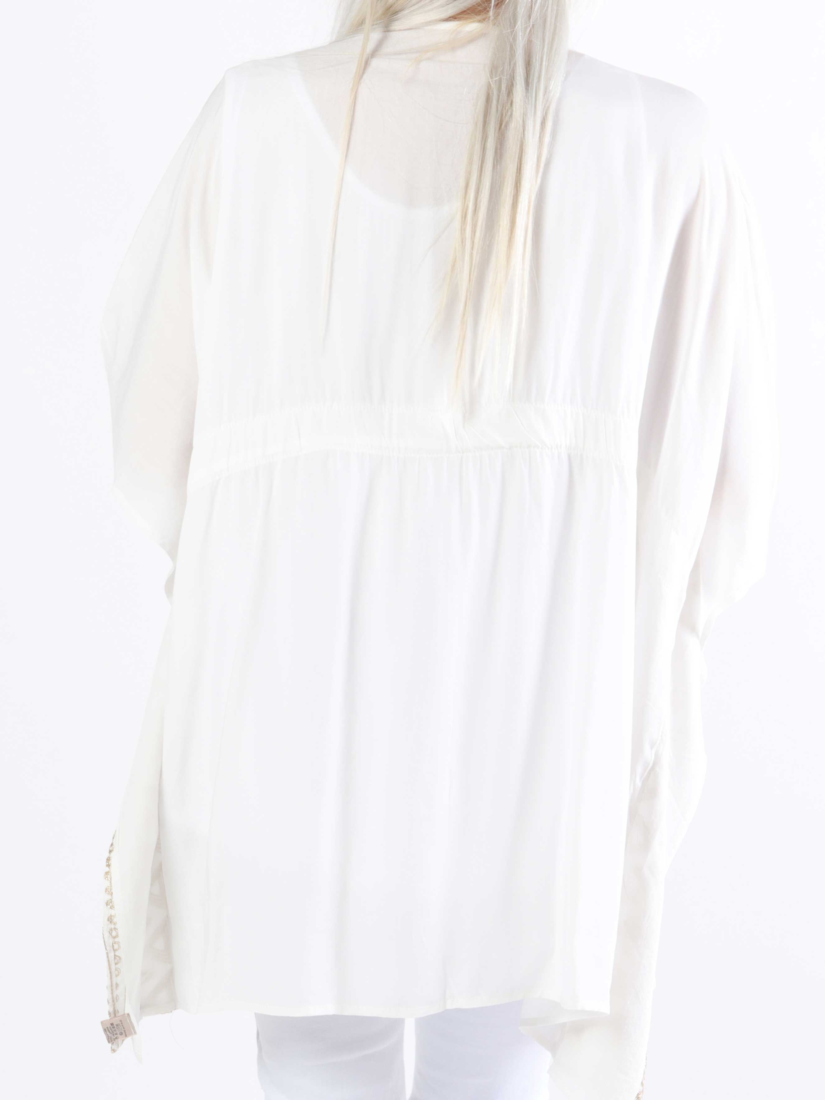 Samira - Smuk plus size kimono med brodering