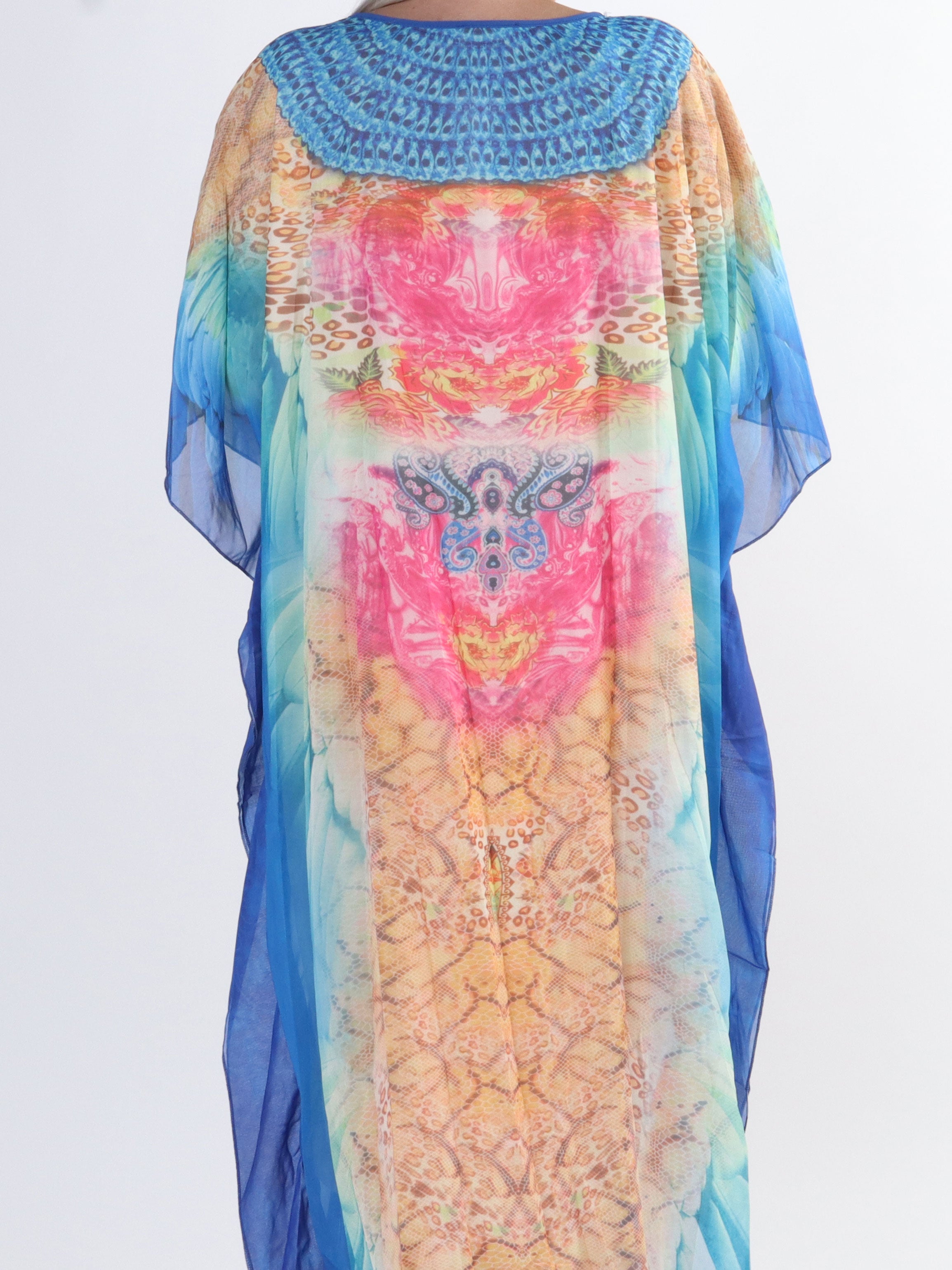 Sasha Snake - Lang plus size tunika med slangeprint og similisten