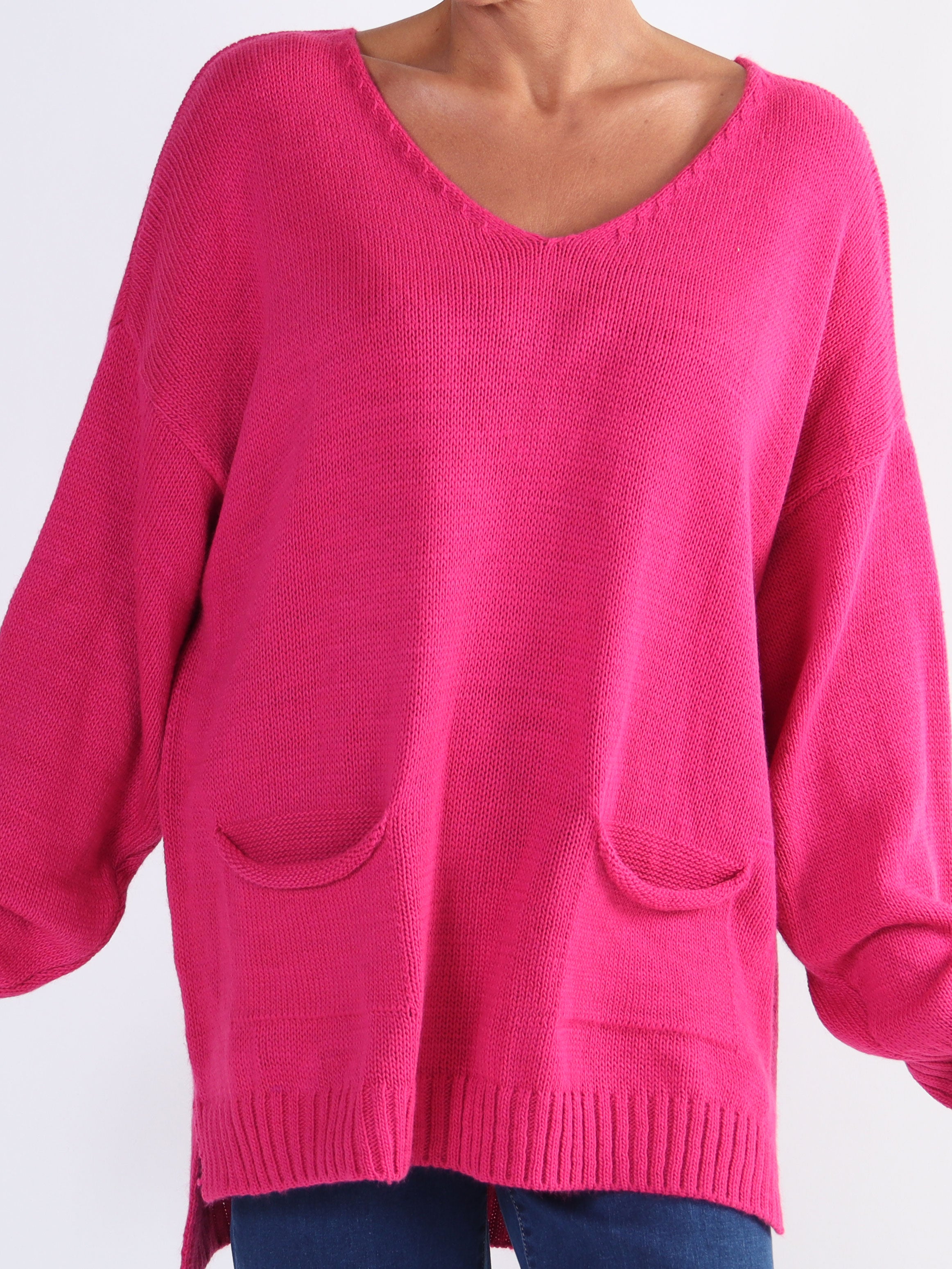 Shaima - Simpel plus size strik med lommer