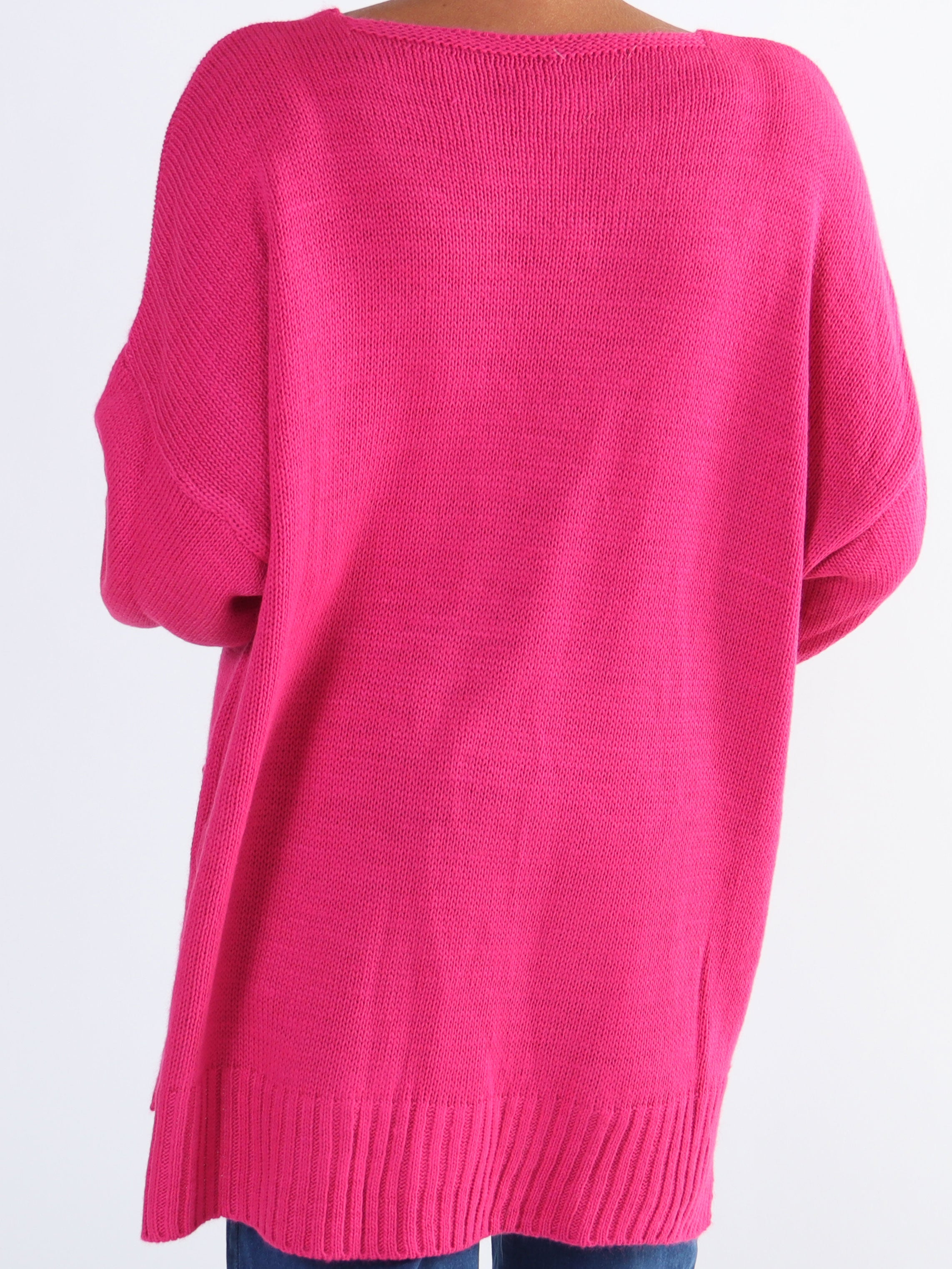 Shaima - Simpel plus size strik med lommer