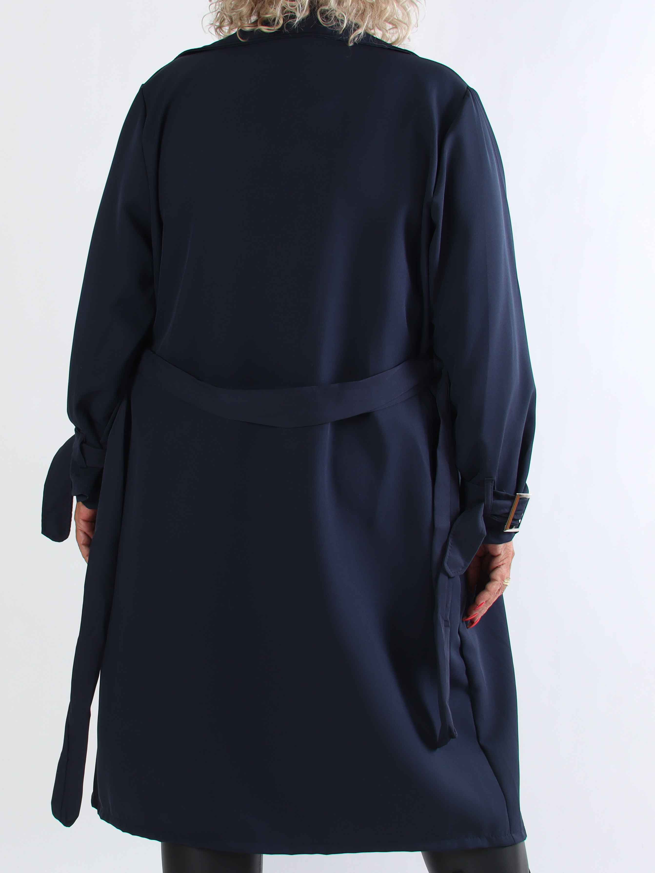 Sharpay - Let plus size trenchcoat med bindebånd