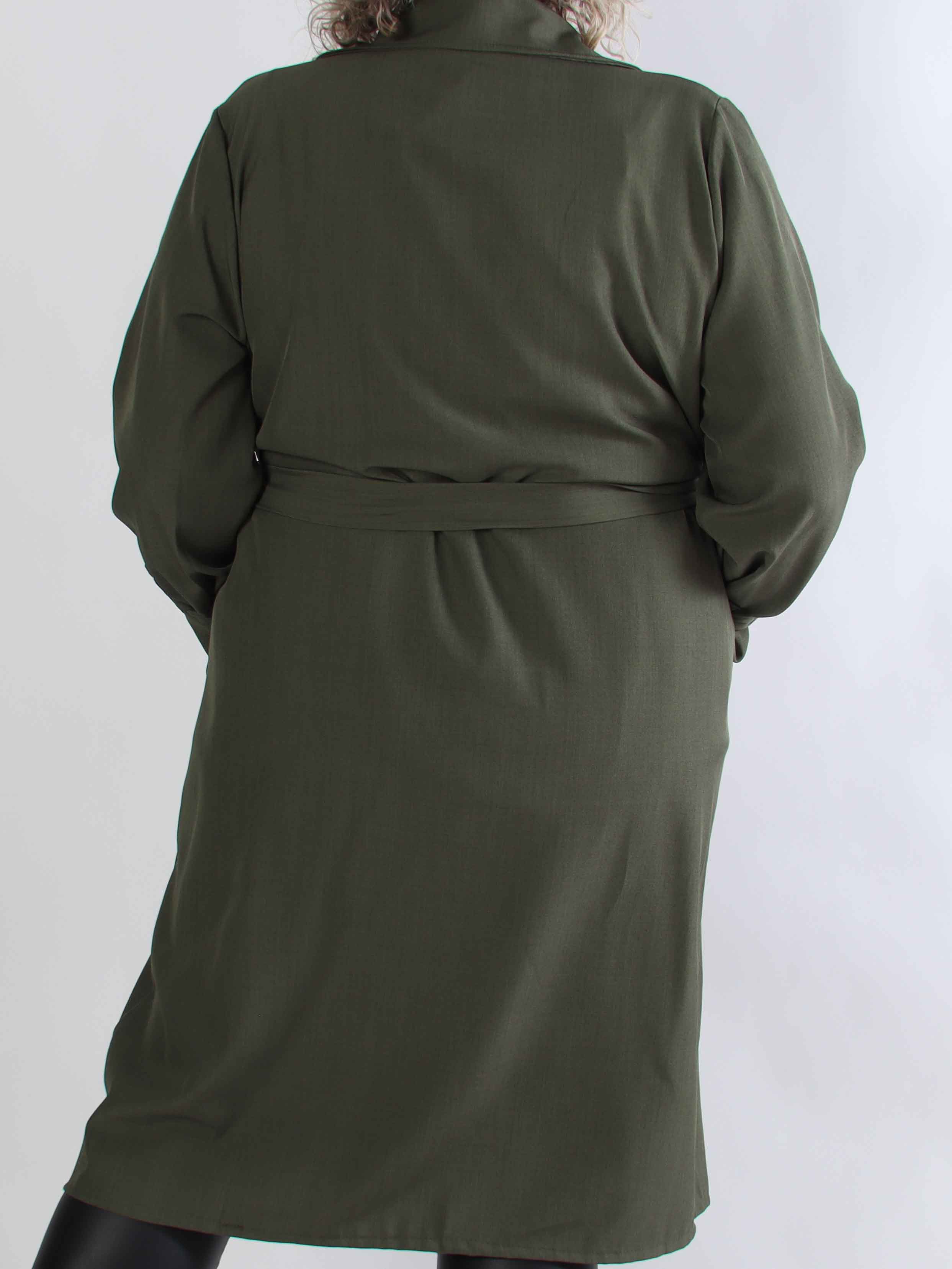 Sharpay 2.0 - Let plus size trenchcoat med bindebånd