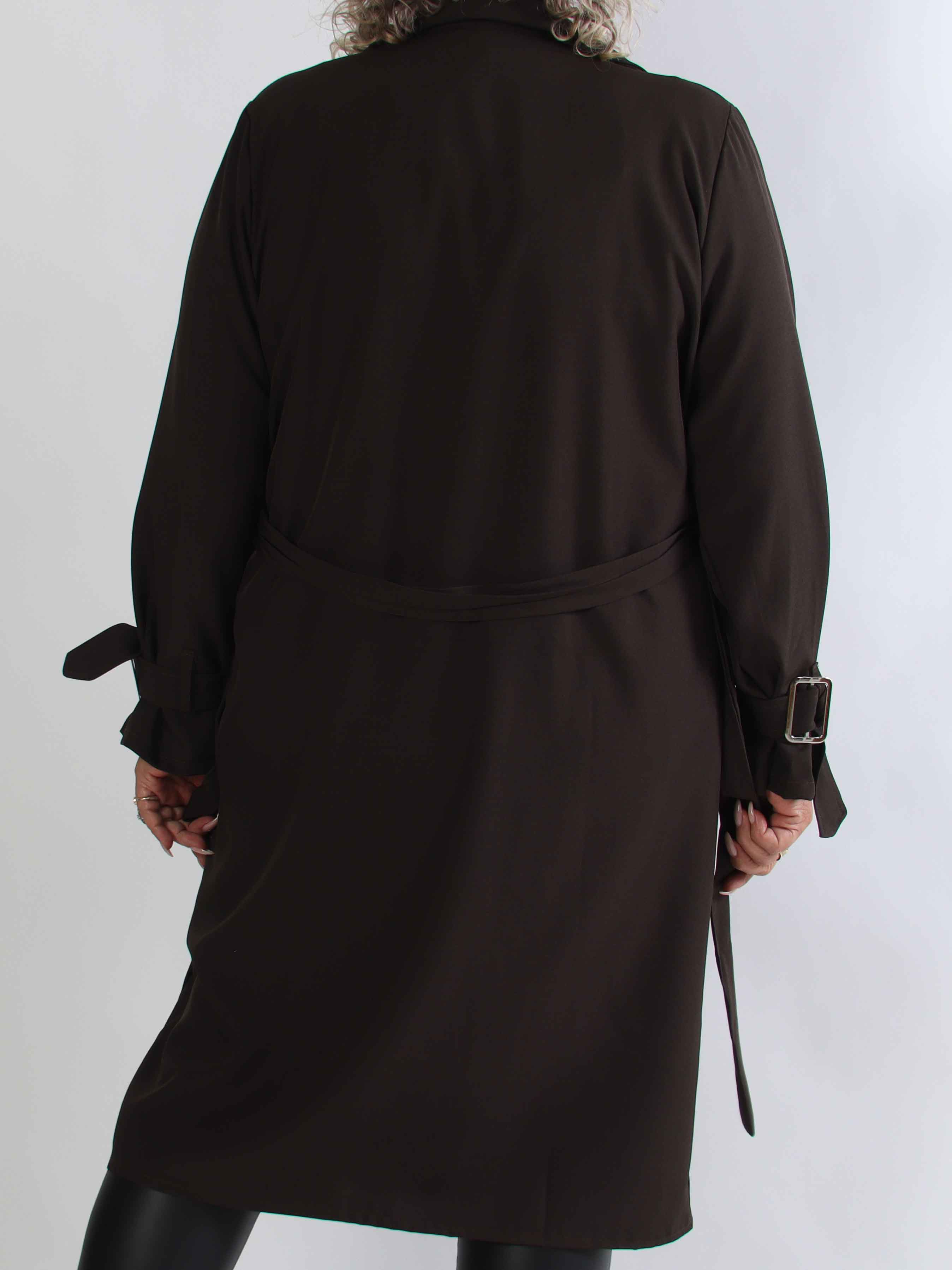 Sharpay 2.0 - Let plus size trenchcoat med bindebånd