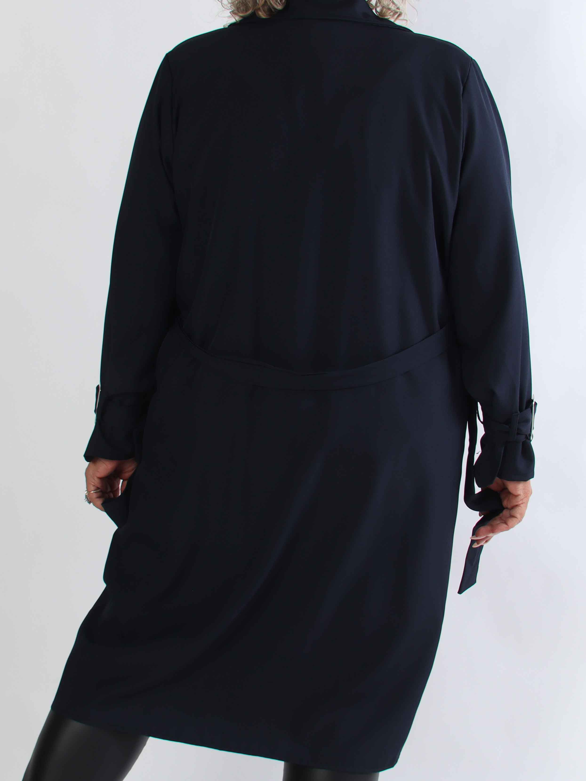 Sharpay 2.0 - Let plus size trenchcoat med bindebånd