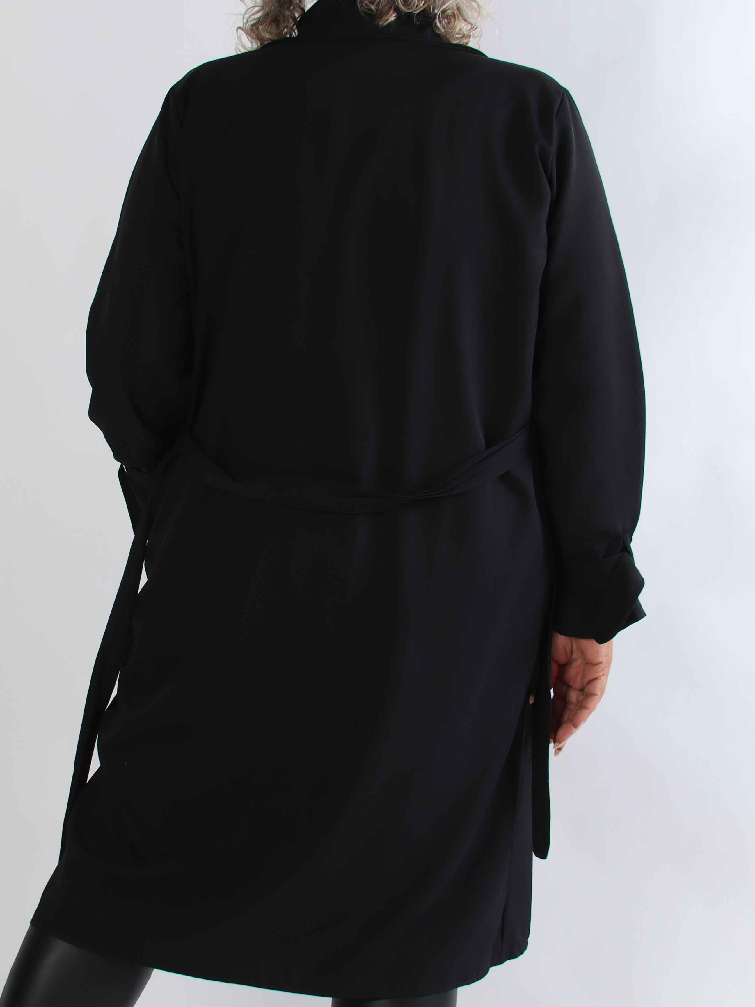 Sharpay 2.0 - Let plus size trenchcoat med bindebånd