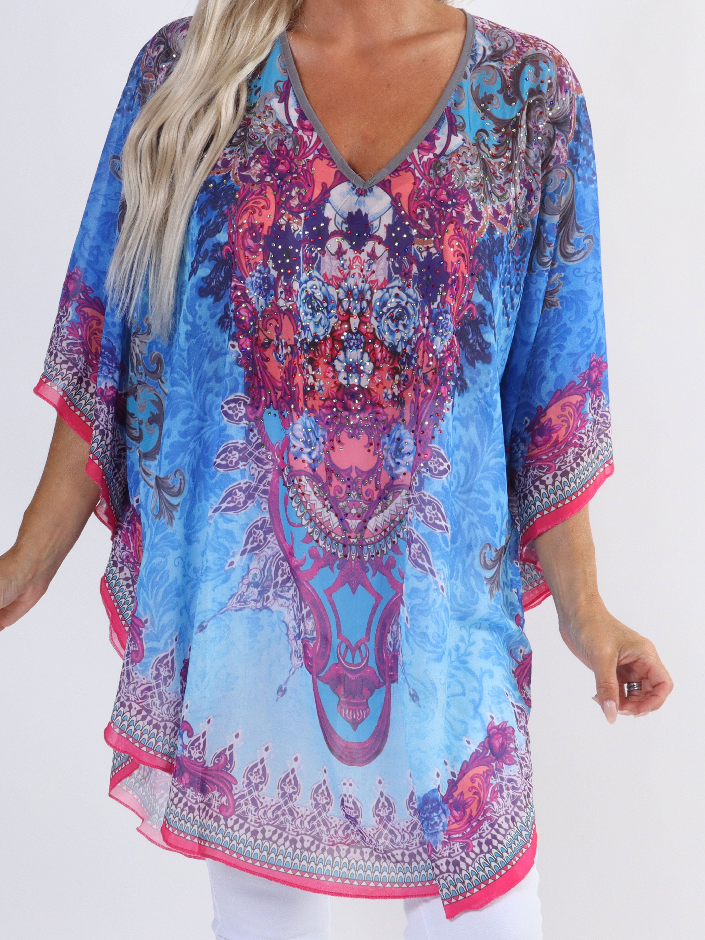 Sigga - Plus size semi-transparent tunika med similisten