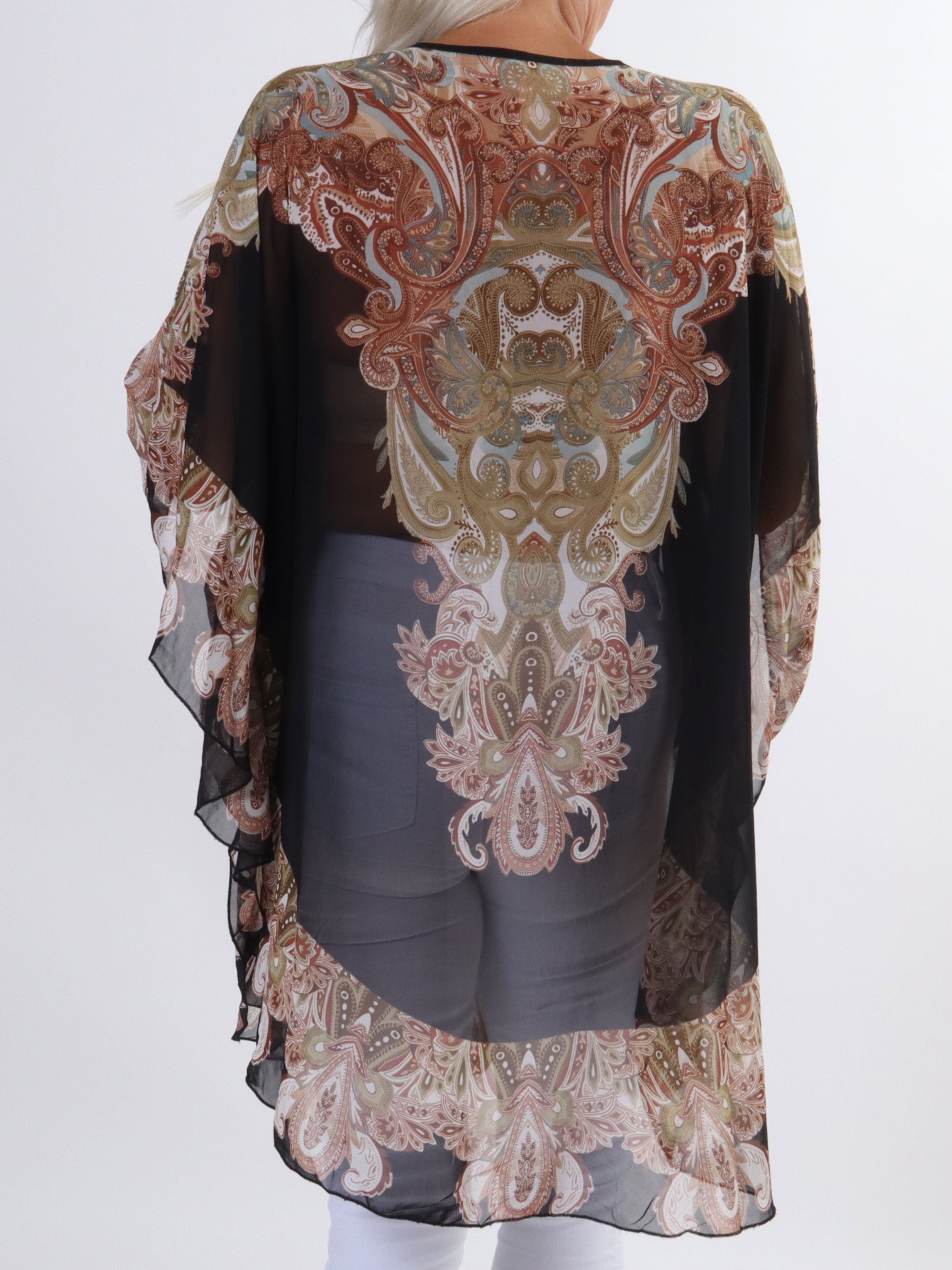 Sigga - Plus size semi-transparent tunika med similisten