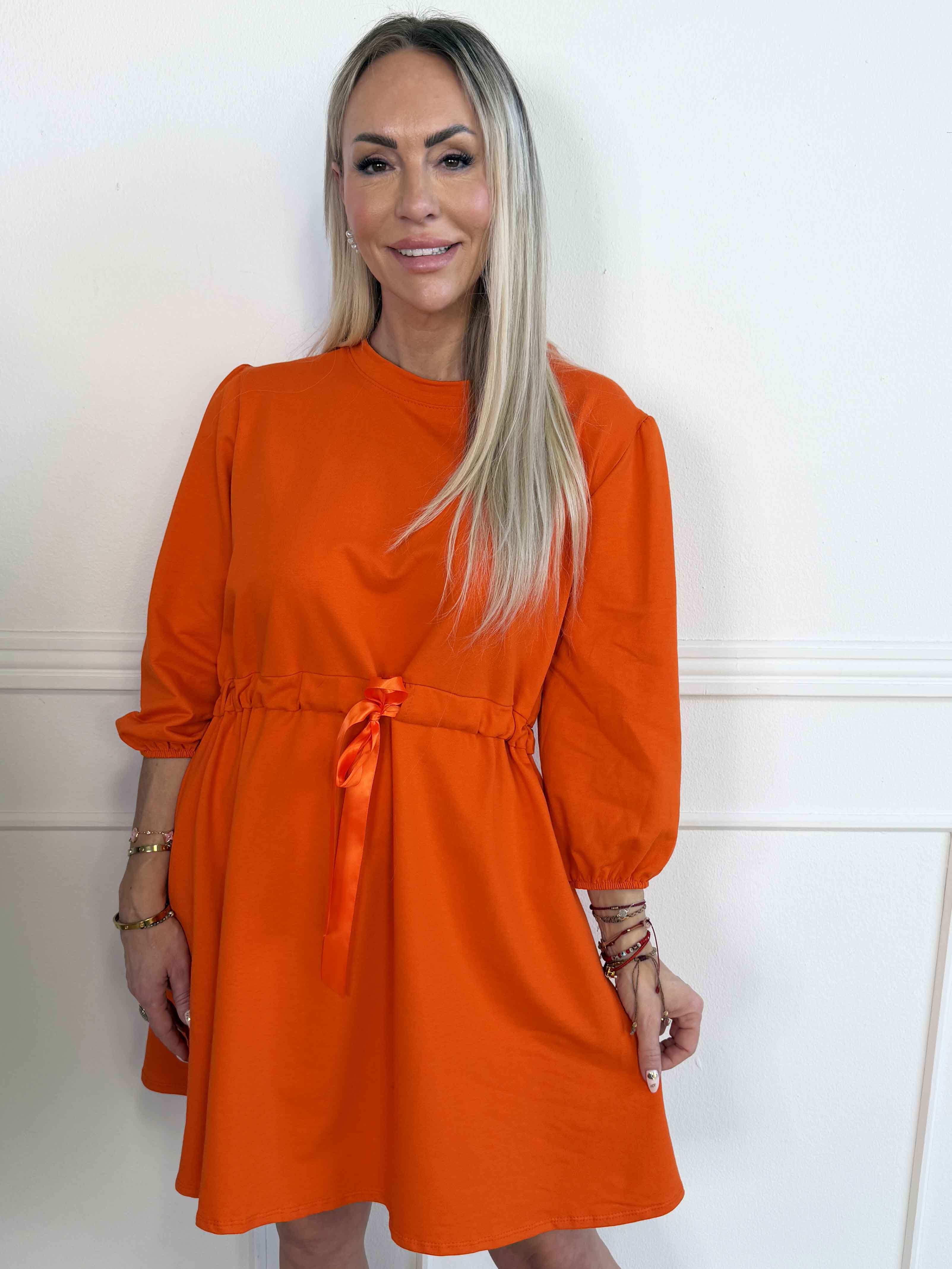 Skyler - Joggingkjole i bomuld med bånd i taljen