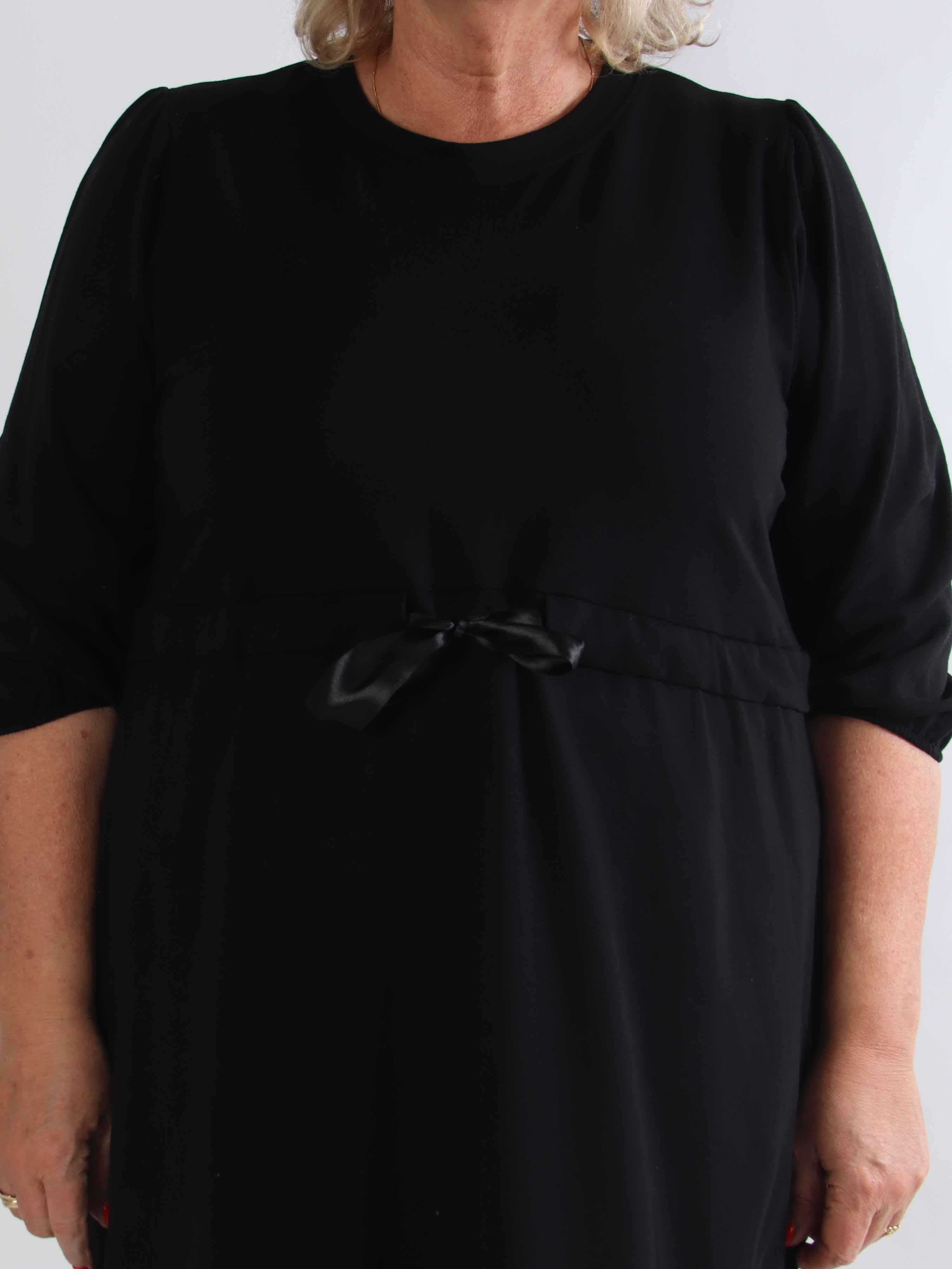 Skyler - Plus size joggingkjole i bomuld med bånd i taljen