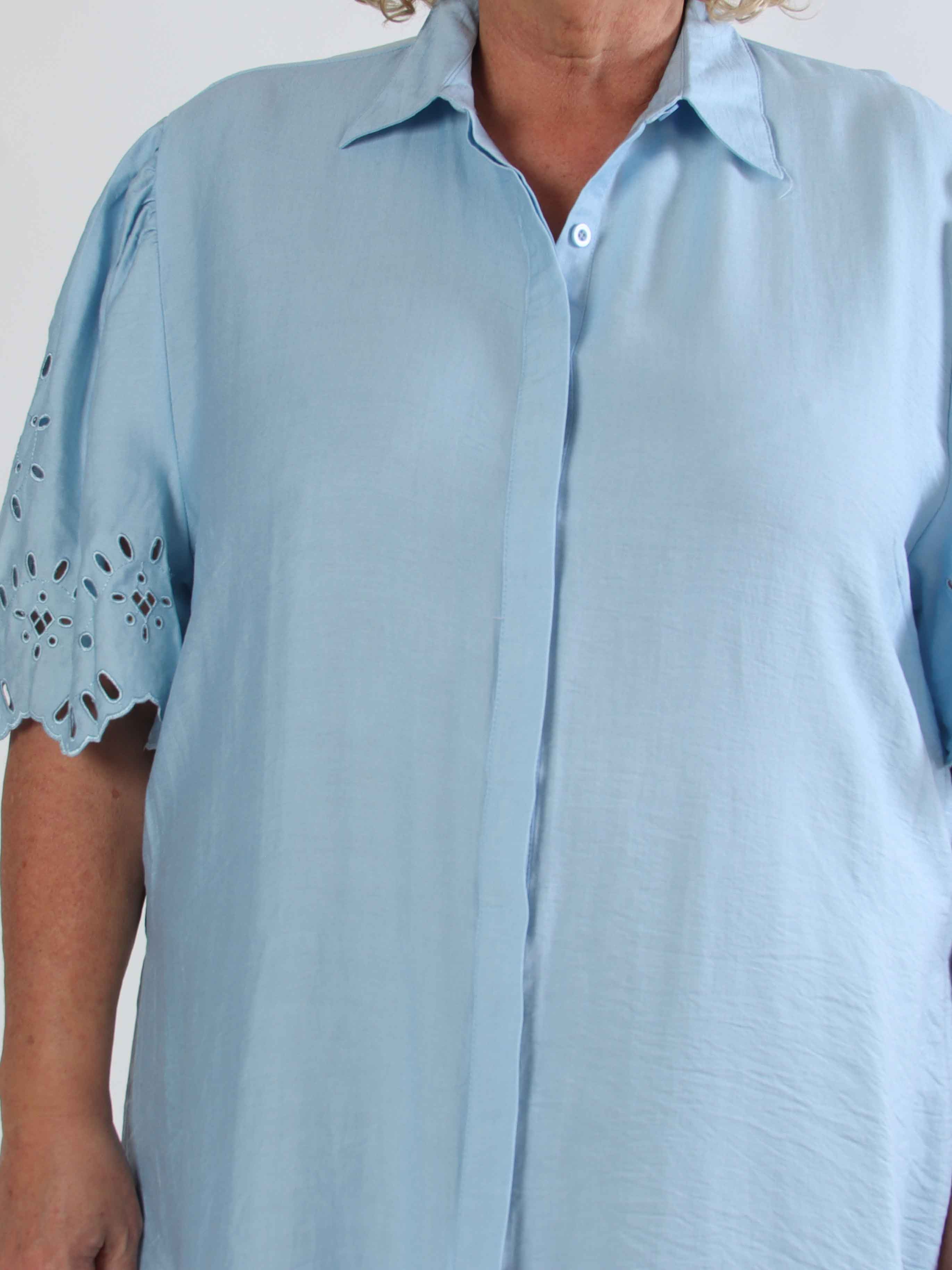 Slavica - Skjortekjole i viskose med søde detaljer