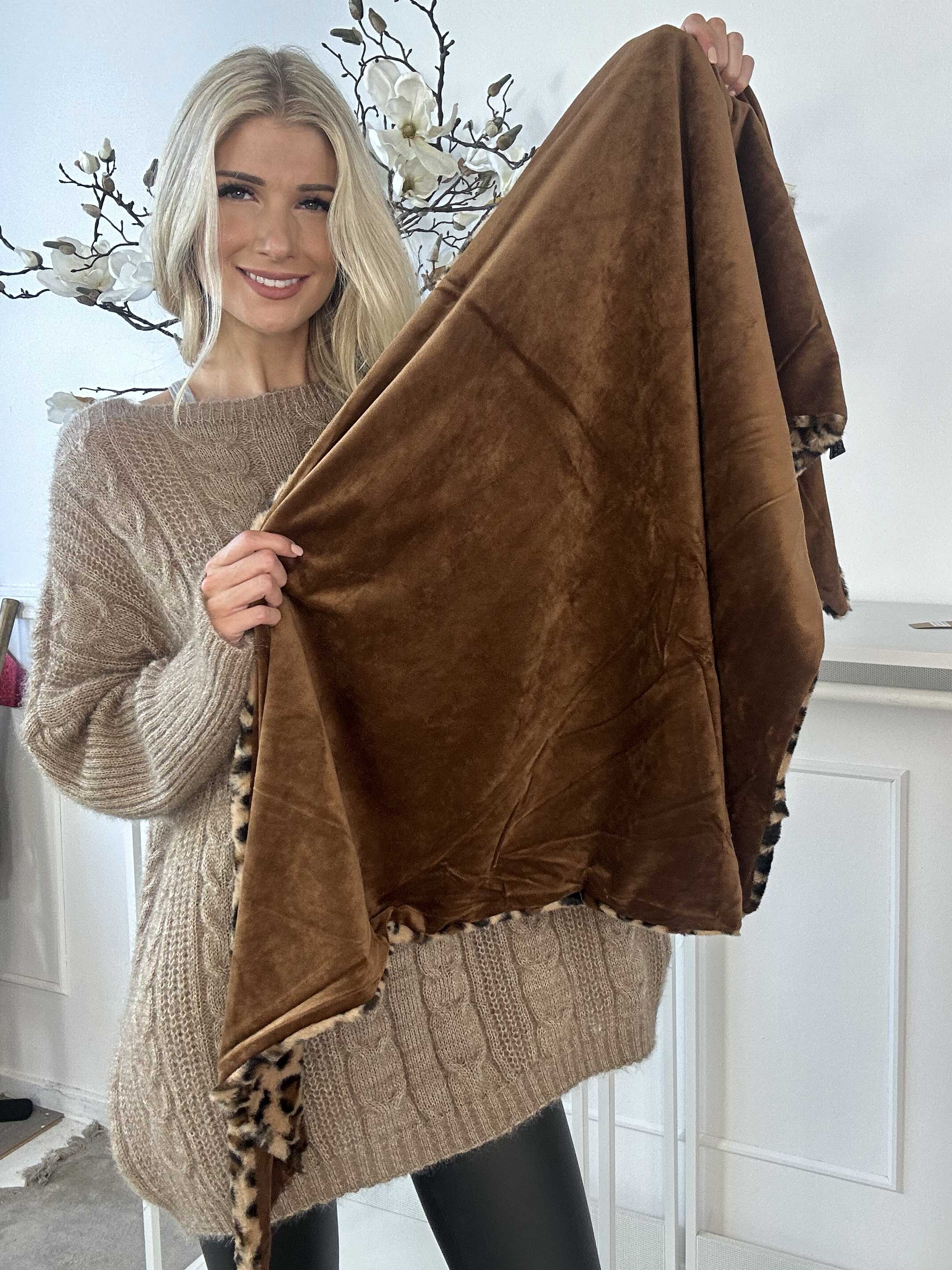 Sofie - Blødt halstørklæde i leopardprint