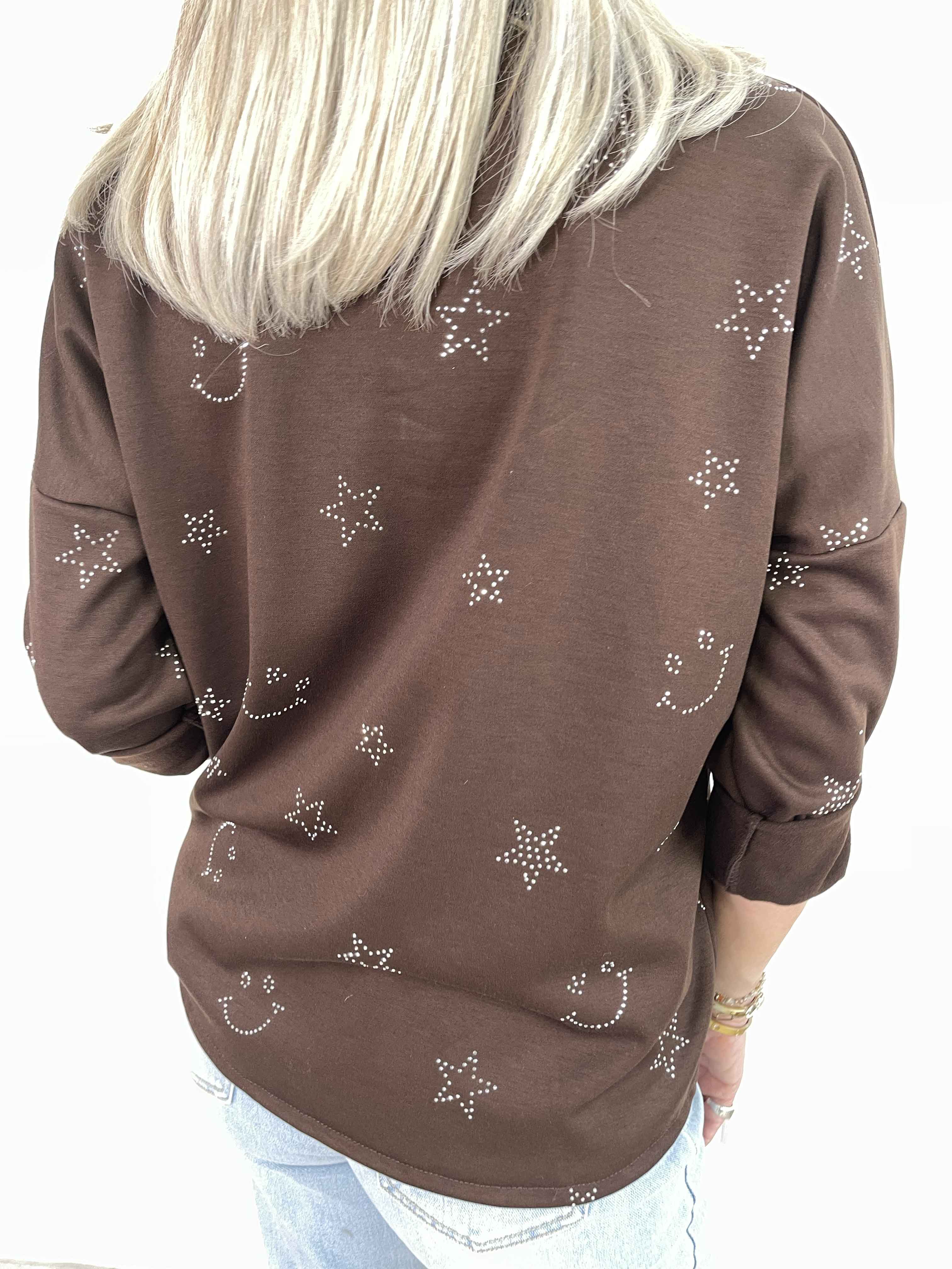 Star - Blød skjorte med smiley og stjerner af similisten