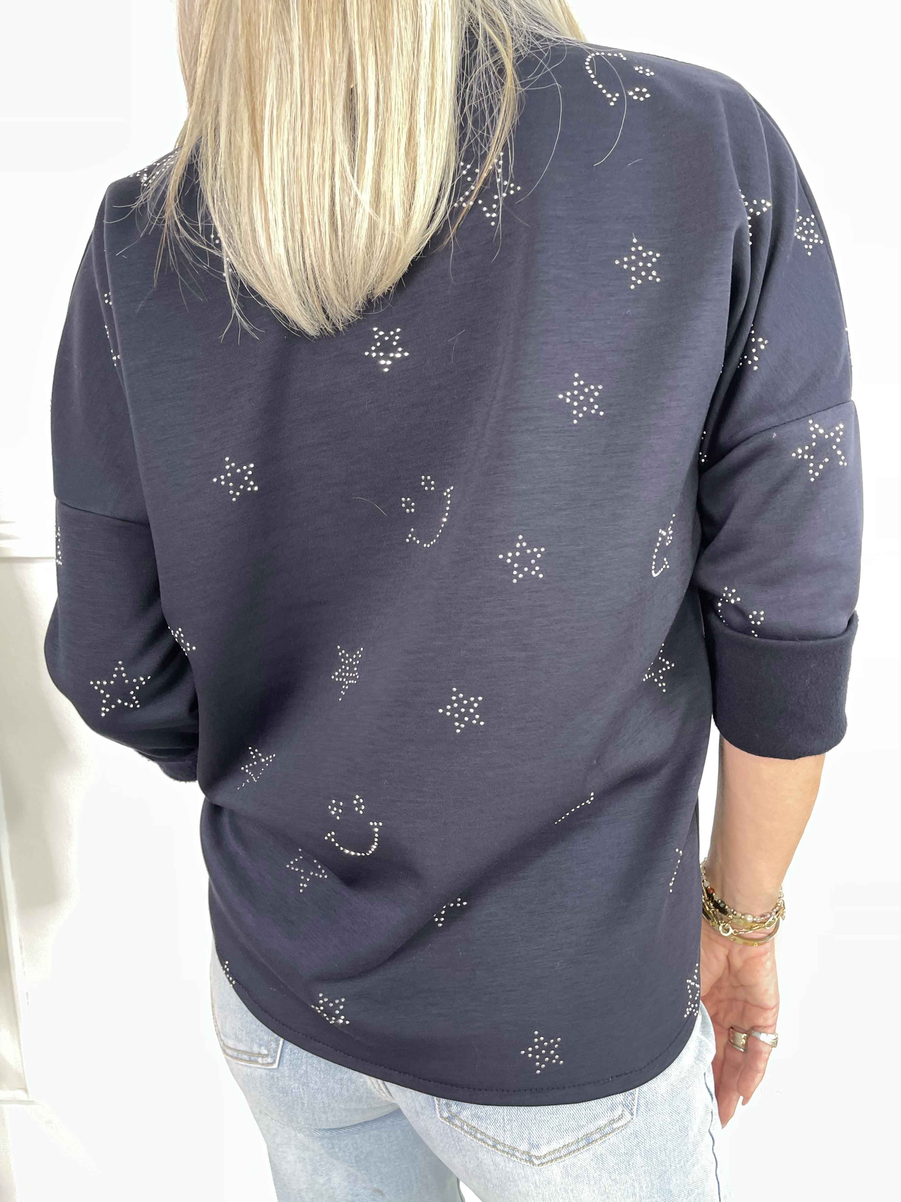 Star - Blød skjorte med smiley og stjerner af similisten