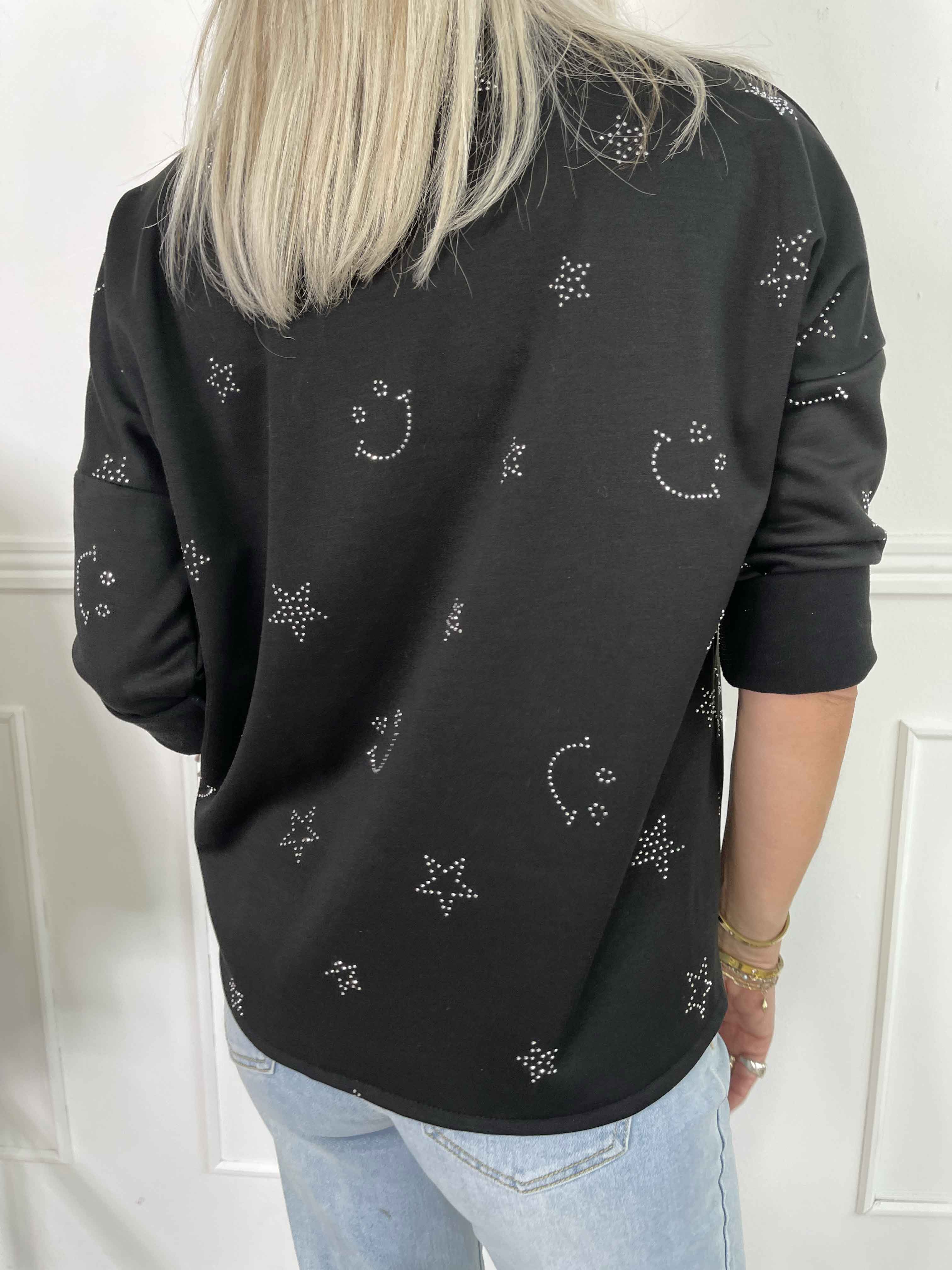 Star - Blød skjorte med smiley og stjerner af similisten