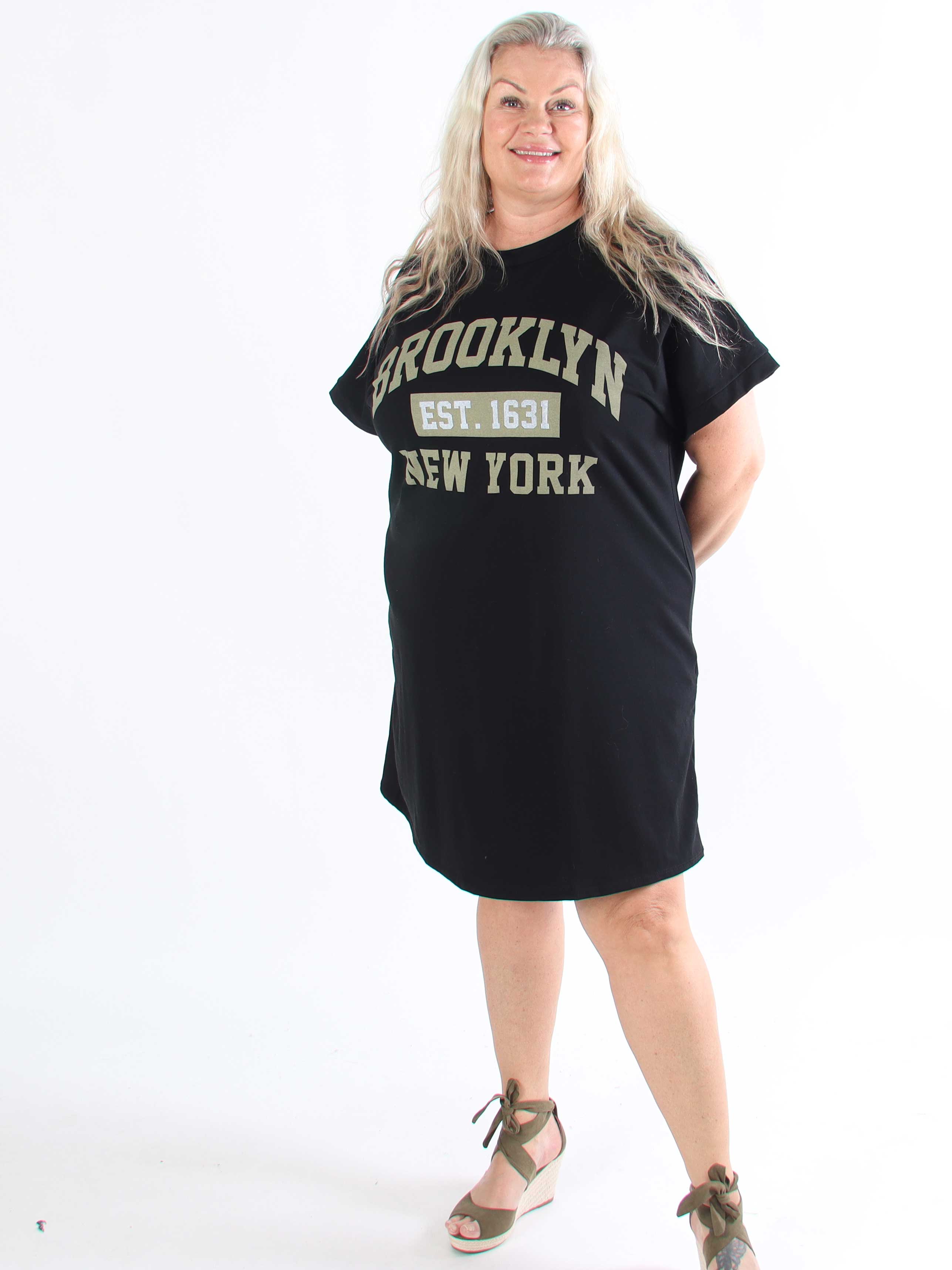 Tasmine - Plus size brooklyn t-shirt kjole i blødt bomuld