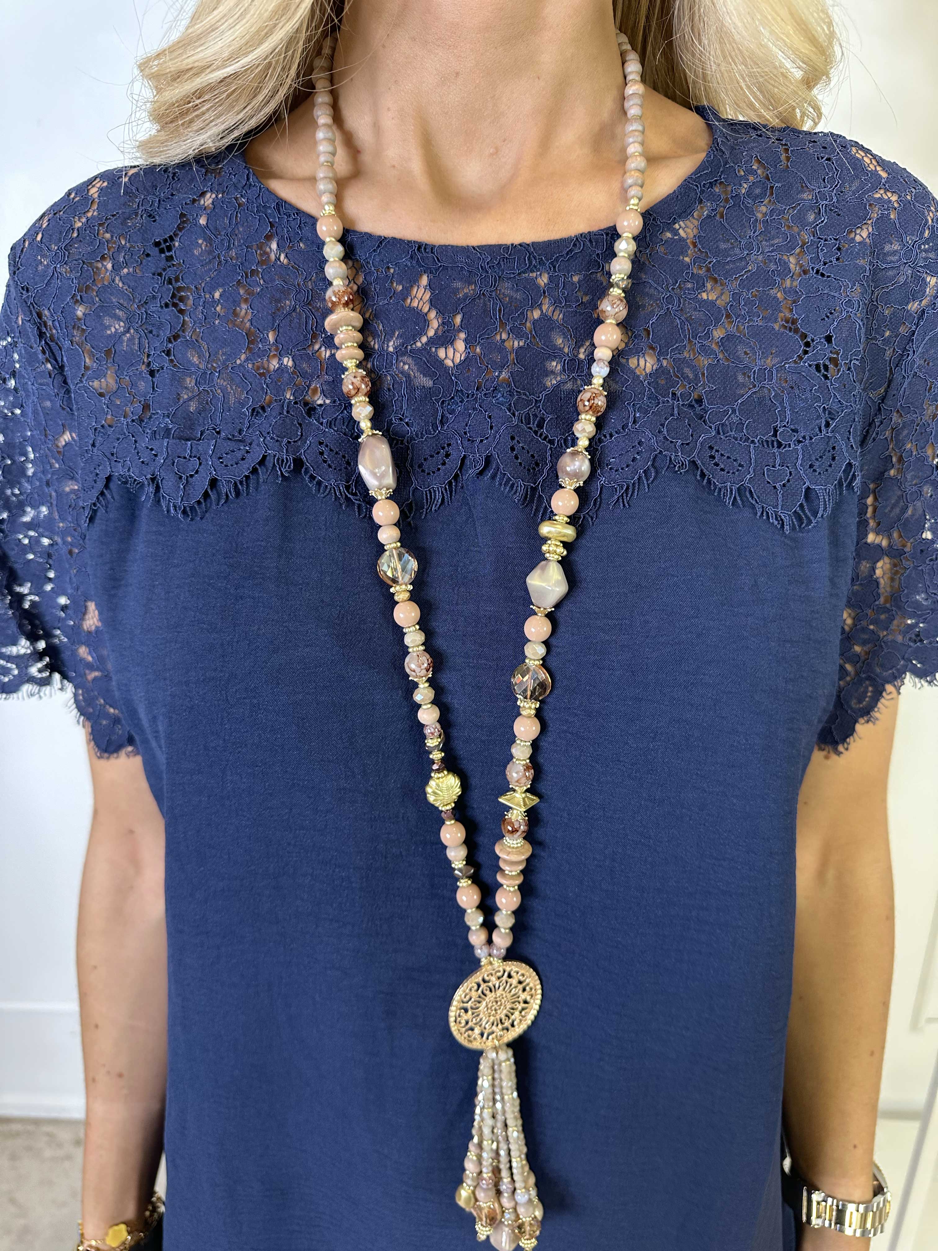 Tatjana - Sød tunikakjole med blonde foroven