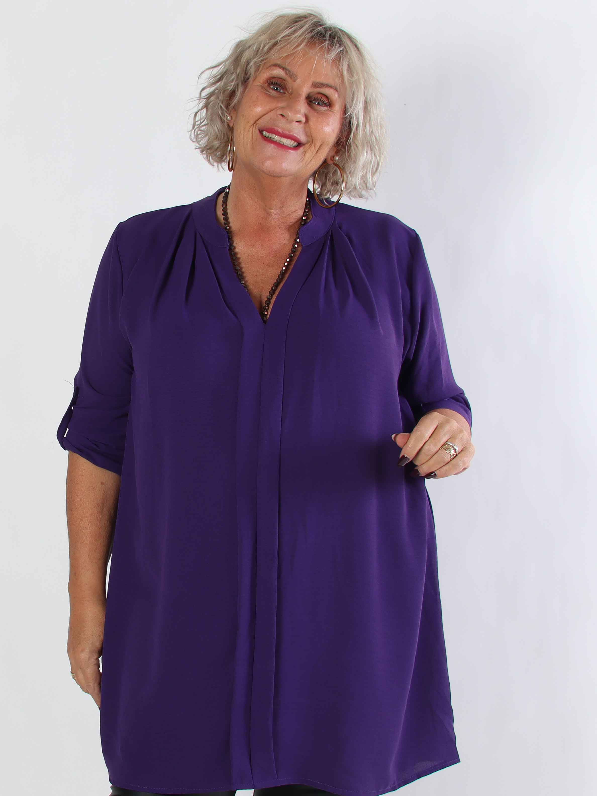 Teresa - Plus size tunika med opsmøg