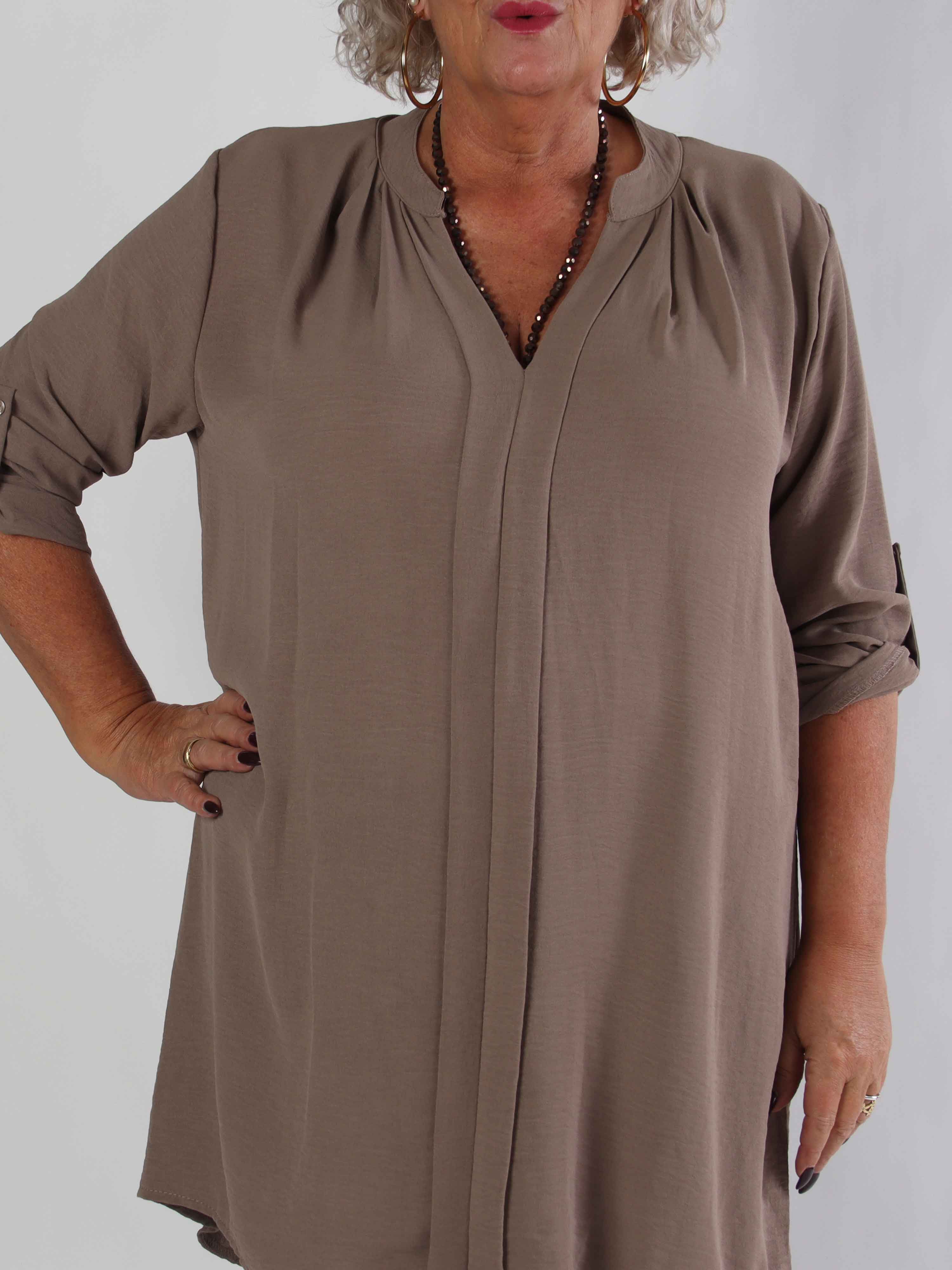 Teresa - Plus size tunika med opsmøg