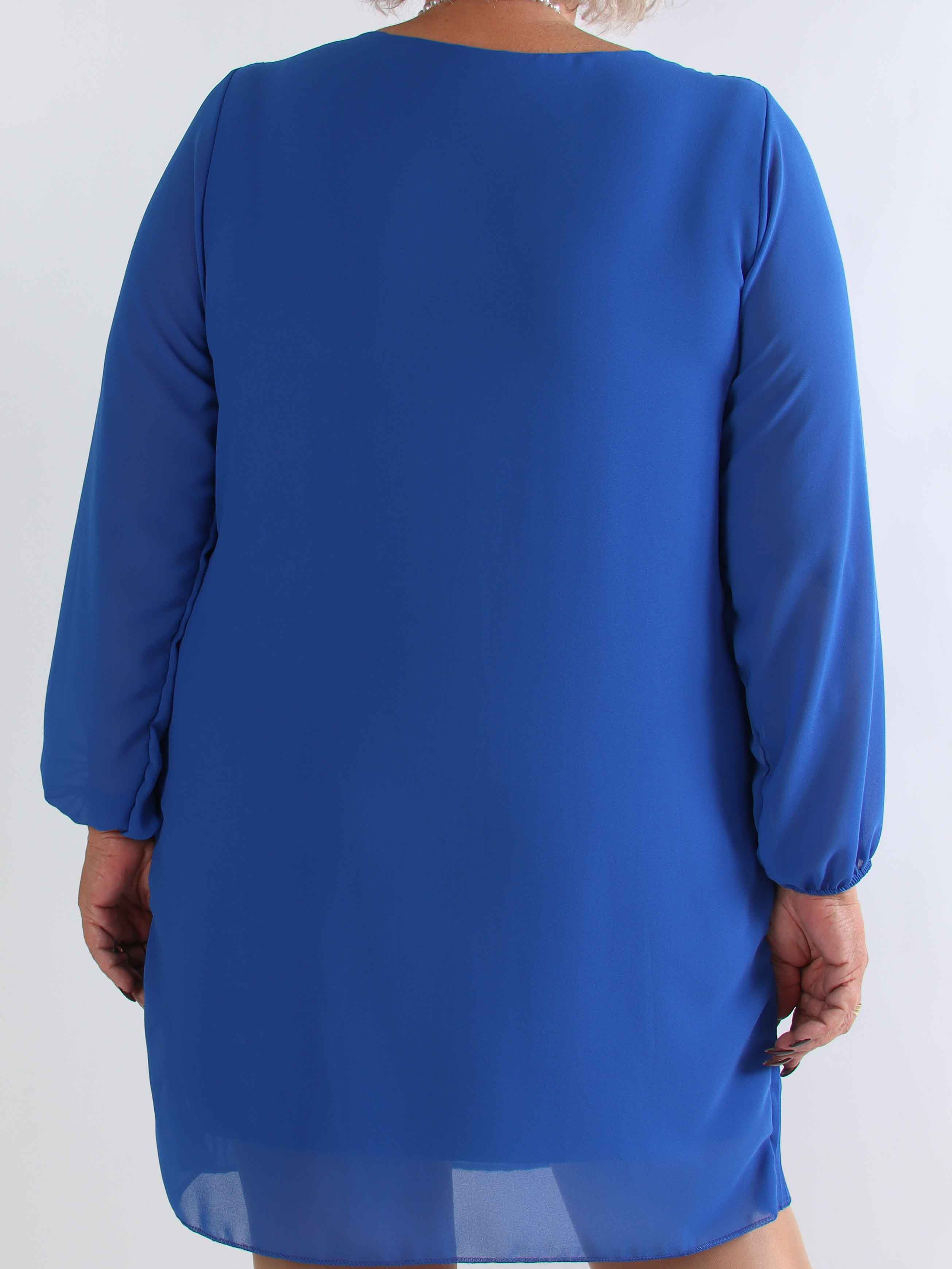 Ulrica - Sød plisseret plus size tunikakjole med pailletter