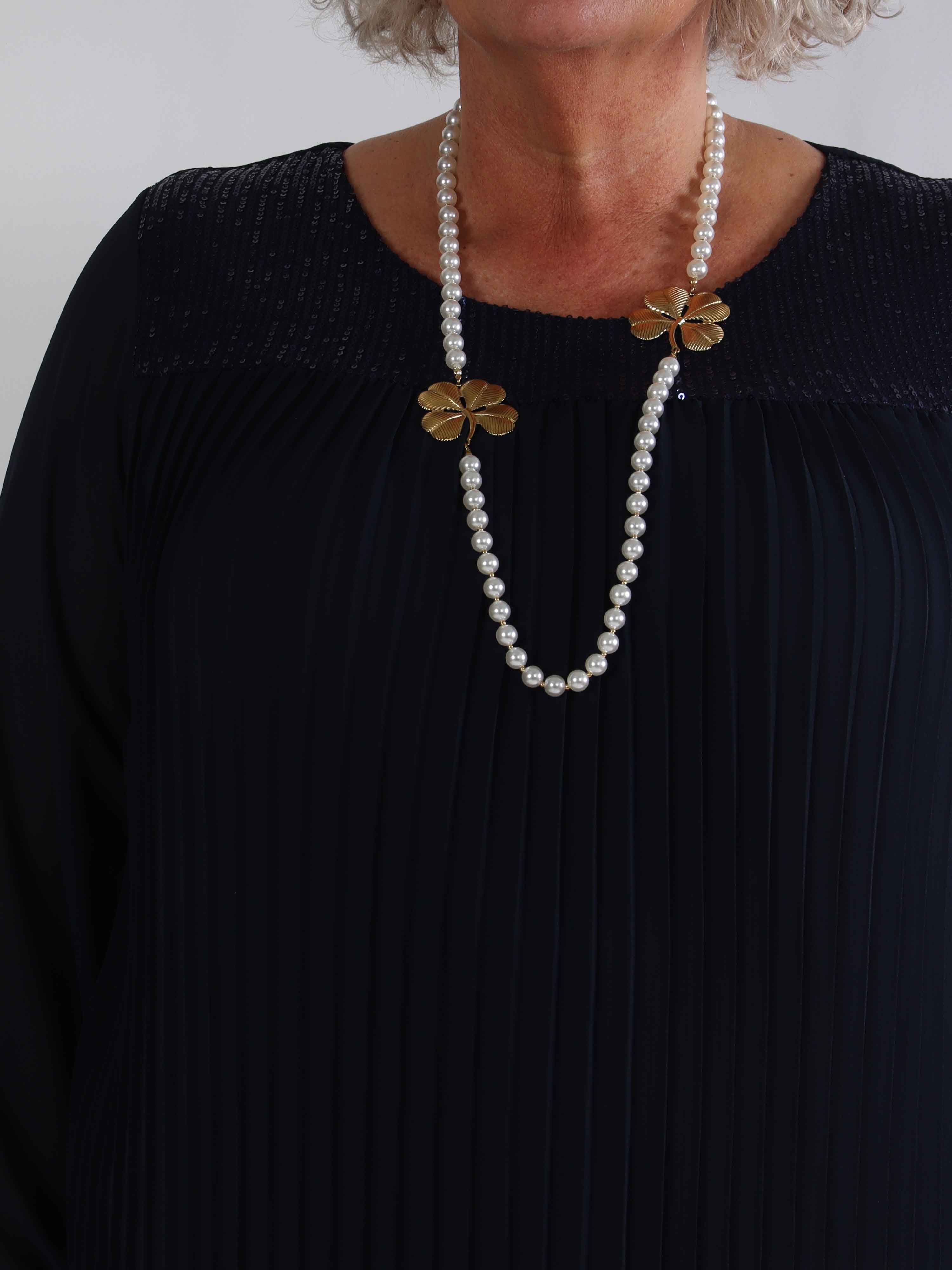 Ulrica - Sød plisseret plus size tunikakjole med pailletter