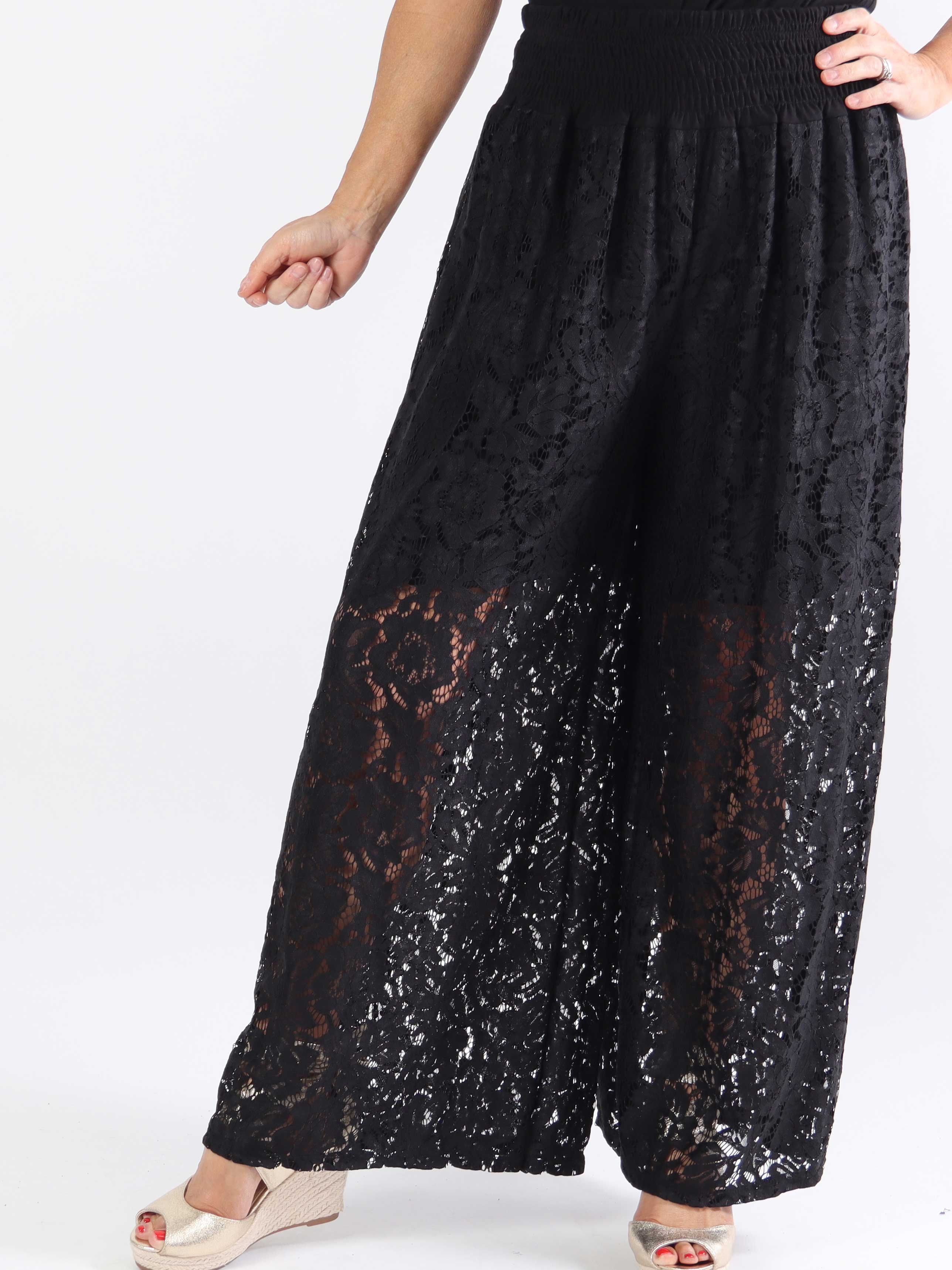 Valencia - Søde elastiske plus size blondebukser