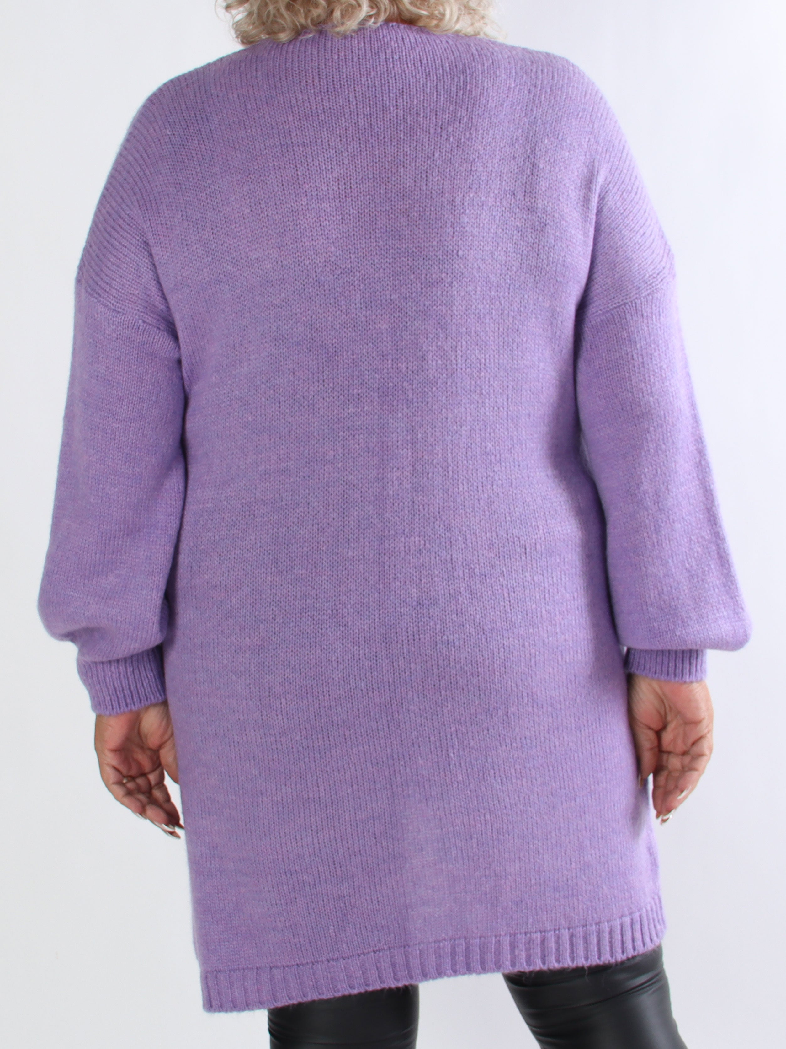 Valentine - Plus size strikcardigan med lommer