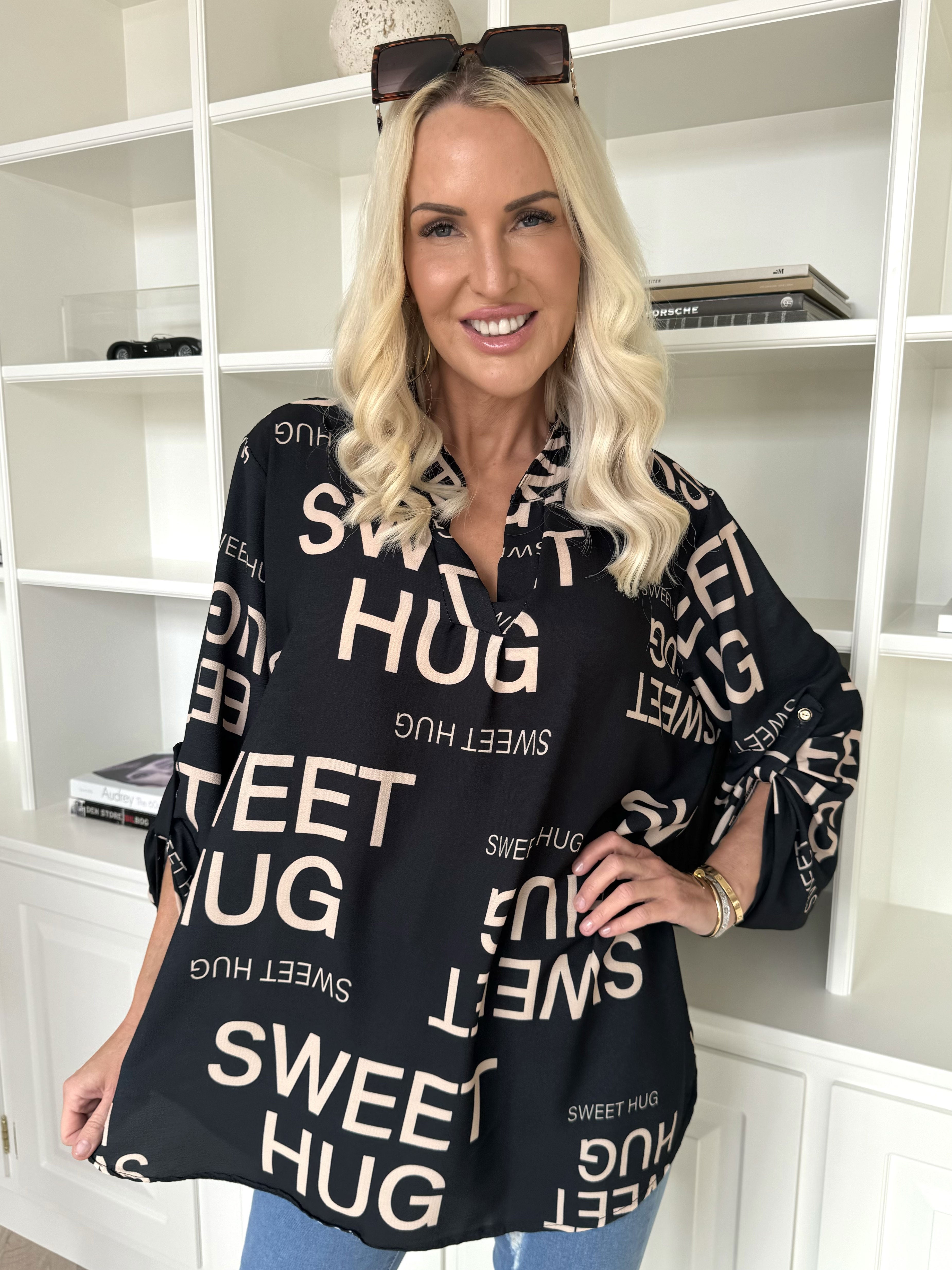 Vanesa Graphic - Sød tunika i viskose med tekst