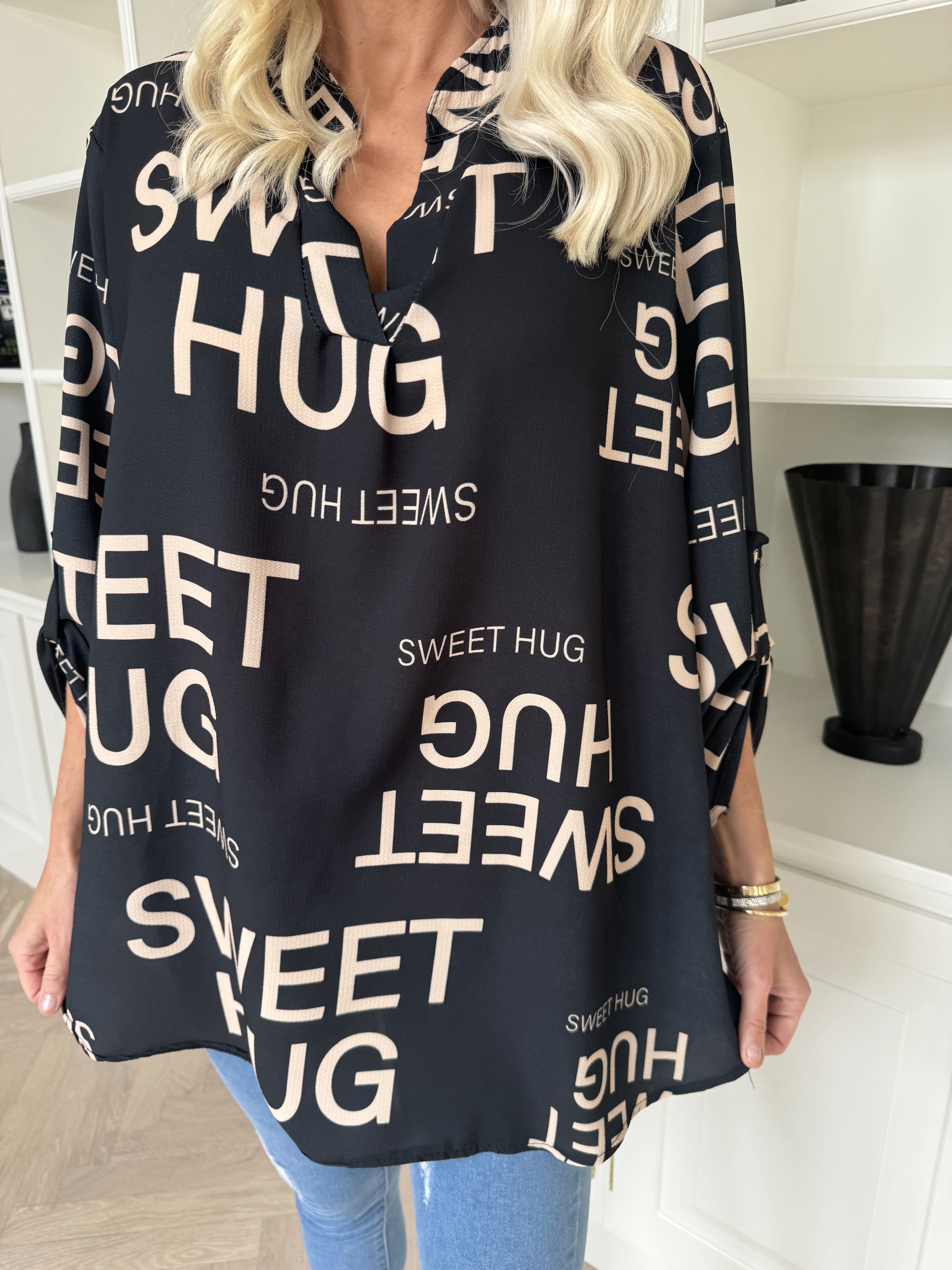 Vanesa Graphic - Sød tunika i viskose med tekst