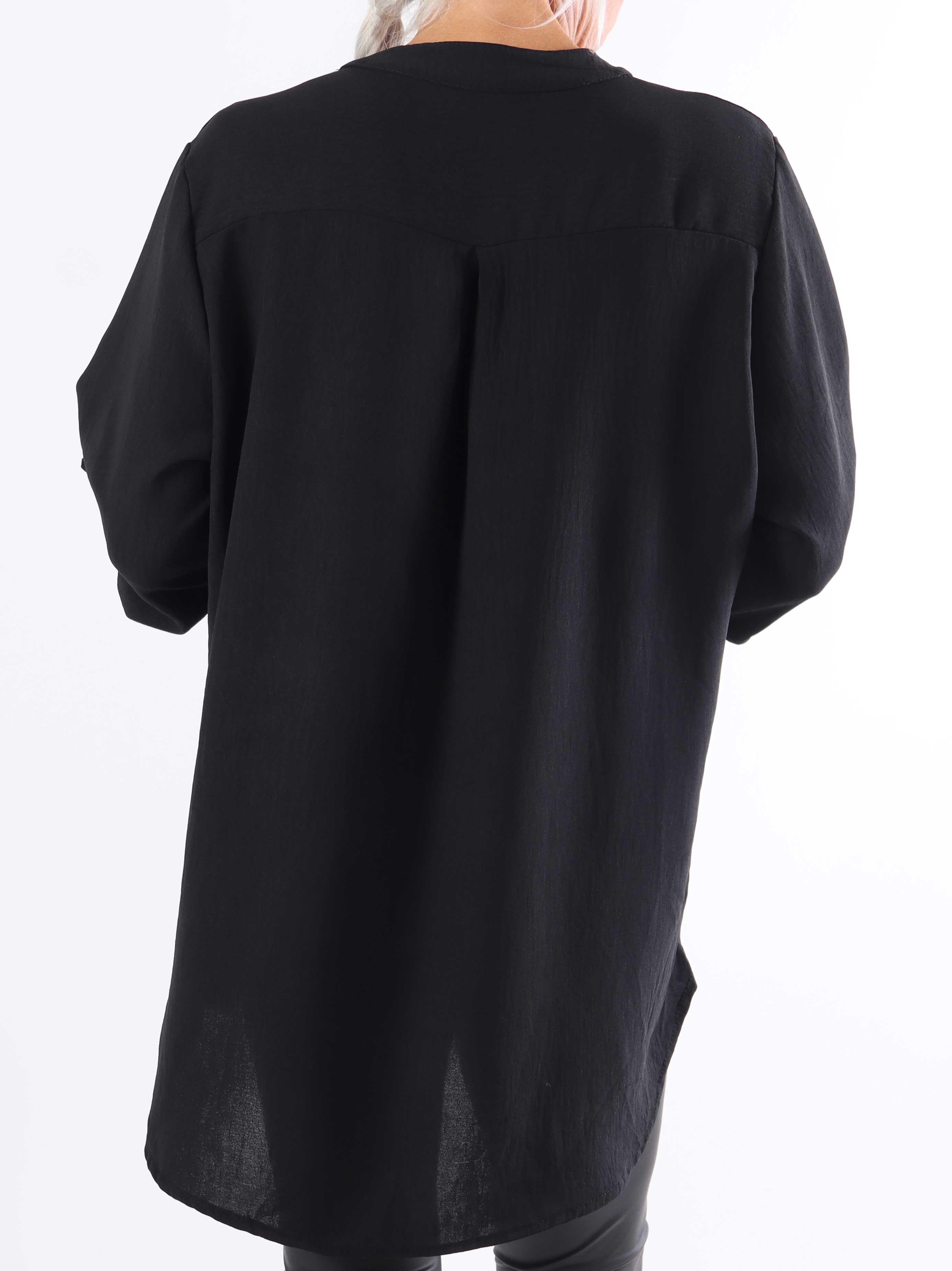 Vanesa Plain - Ensfarvet plus size tunika i viskose (bestseller)