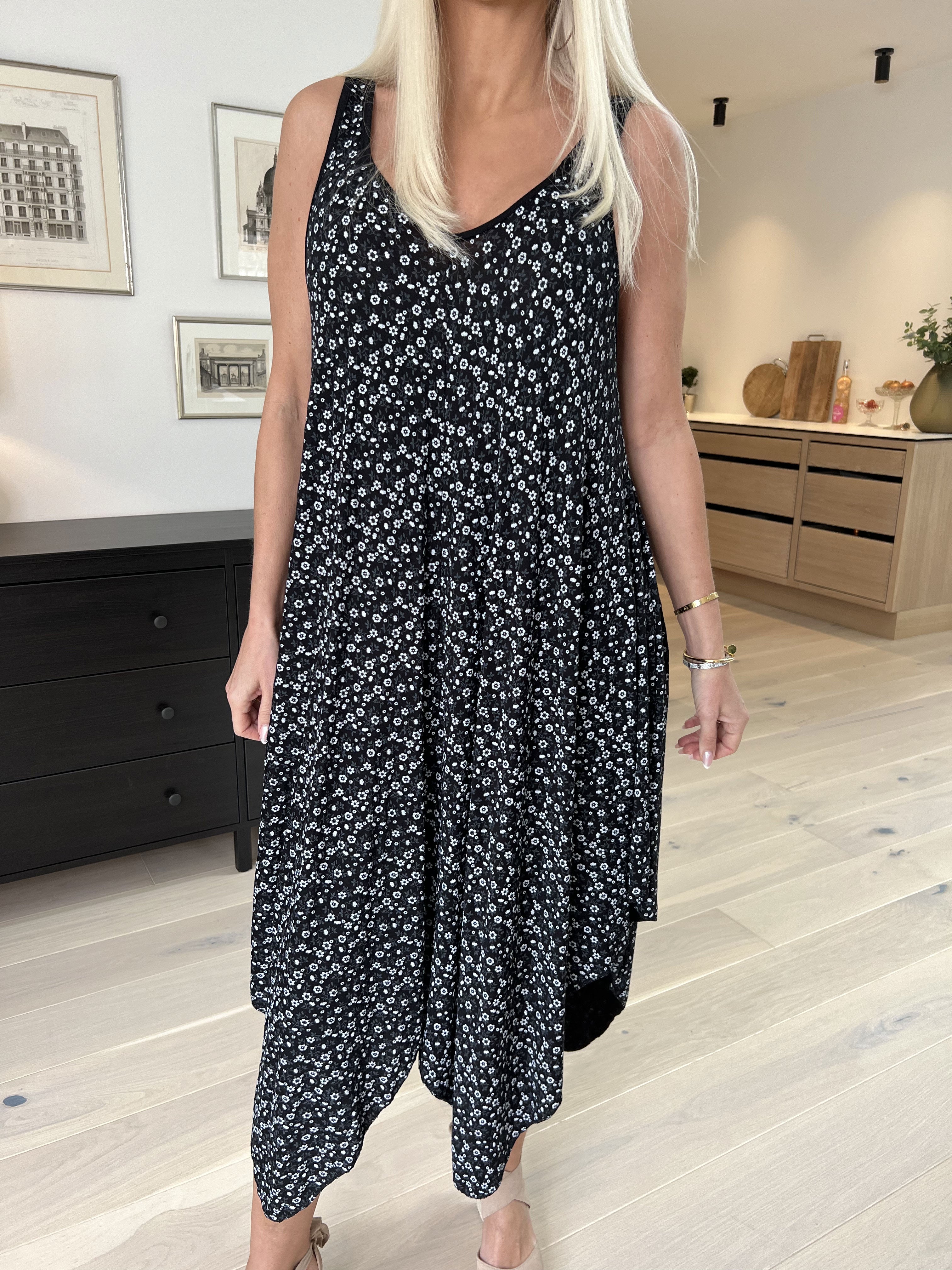 Veronica Small Flower - Sommerkjole med blomsterprint og brede stropper