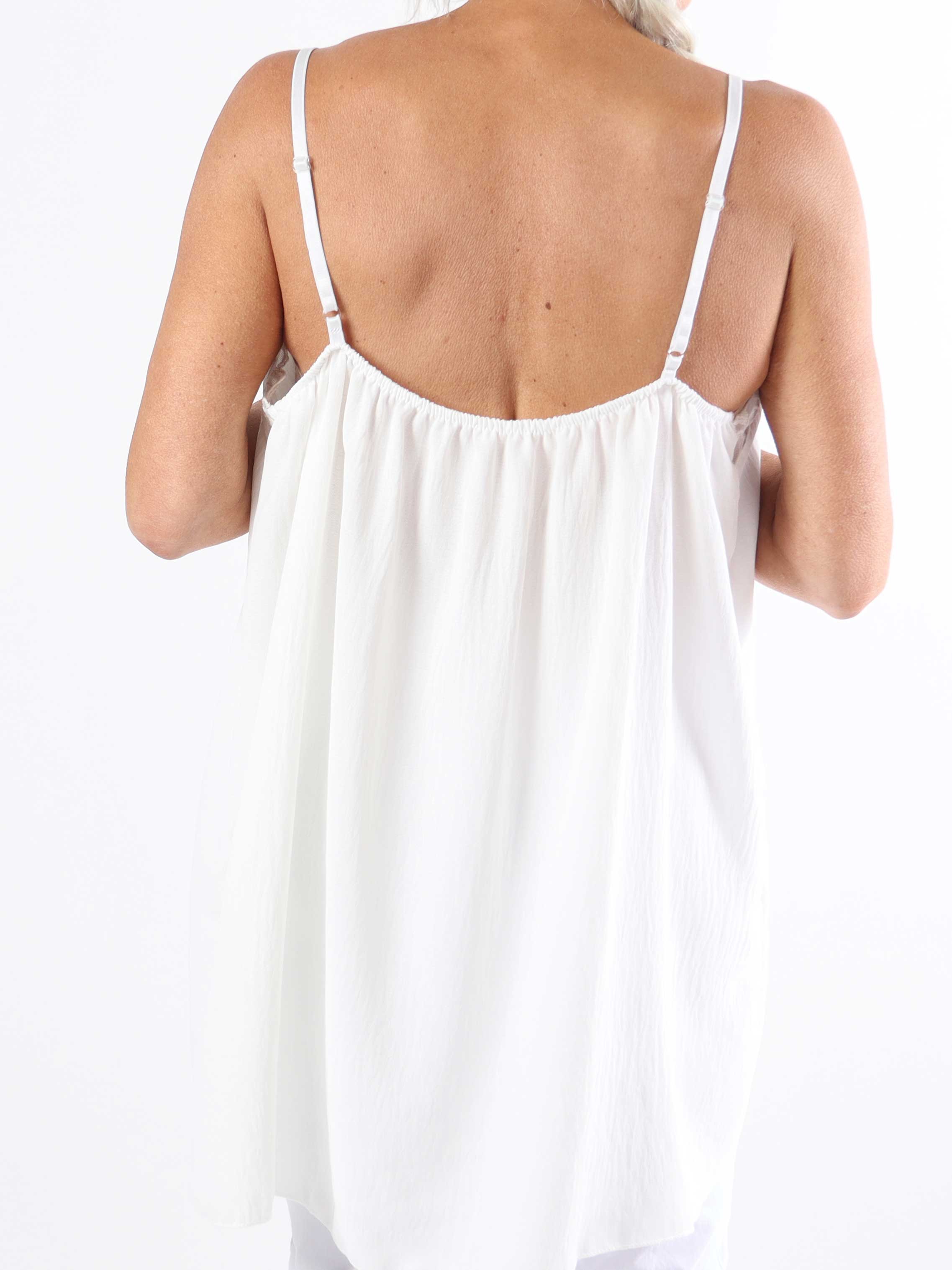 Viktoria - Plus size top i viskose med blondekant