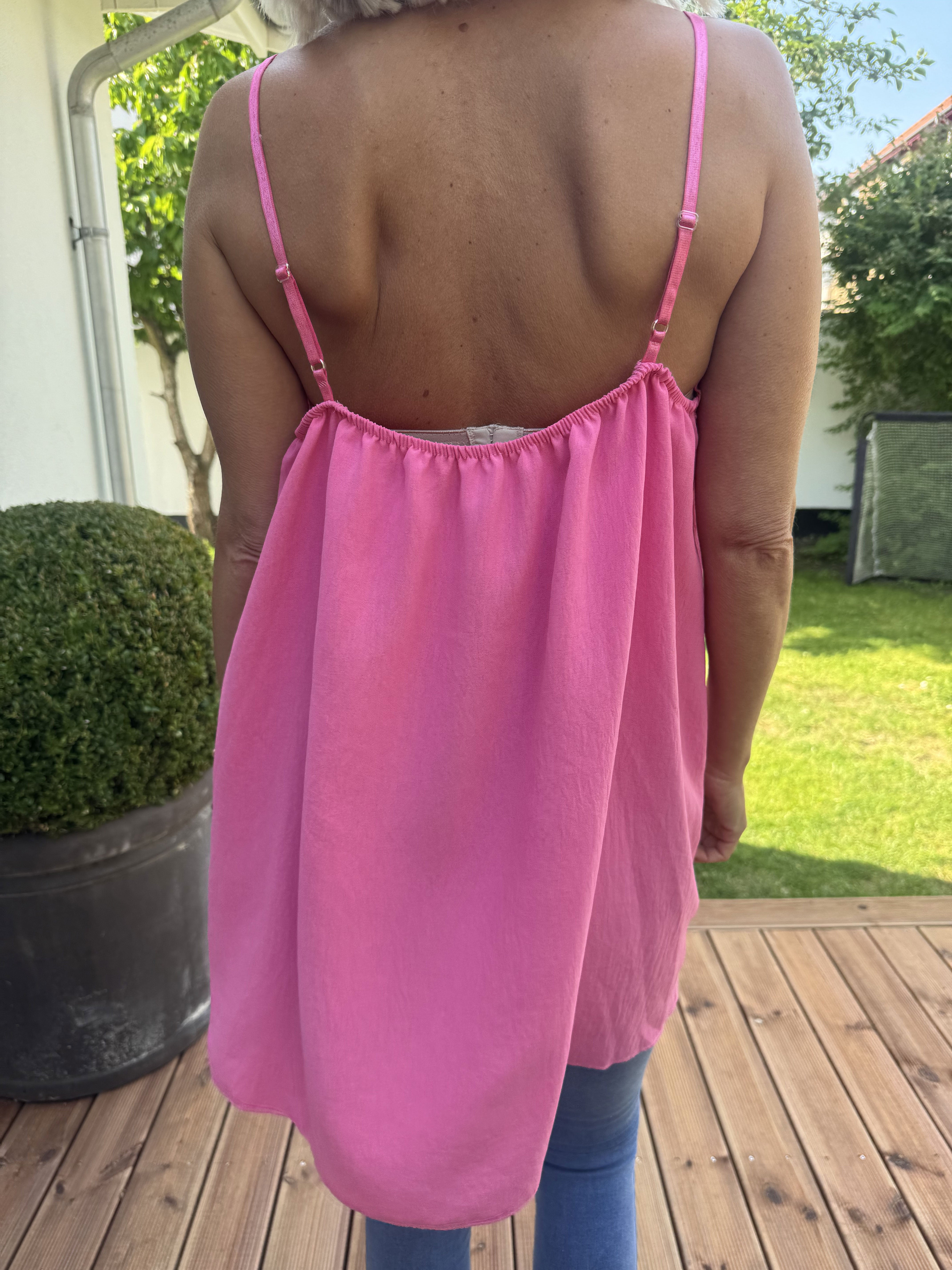 Viktoria - Top i viskose med blondekant