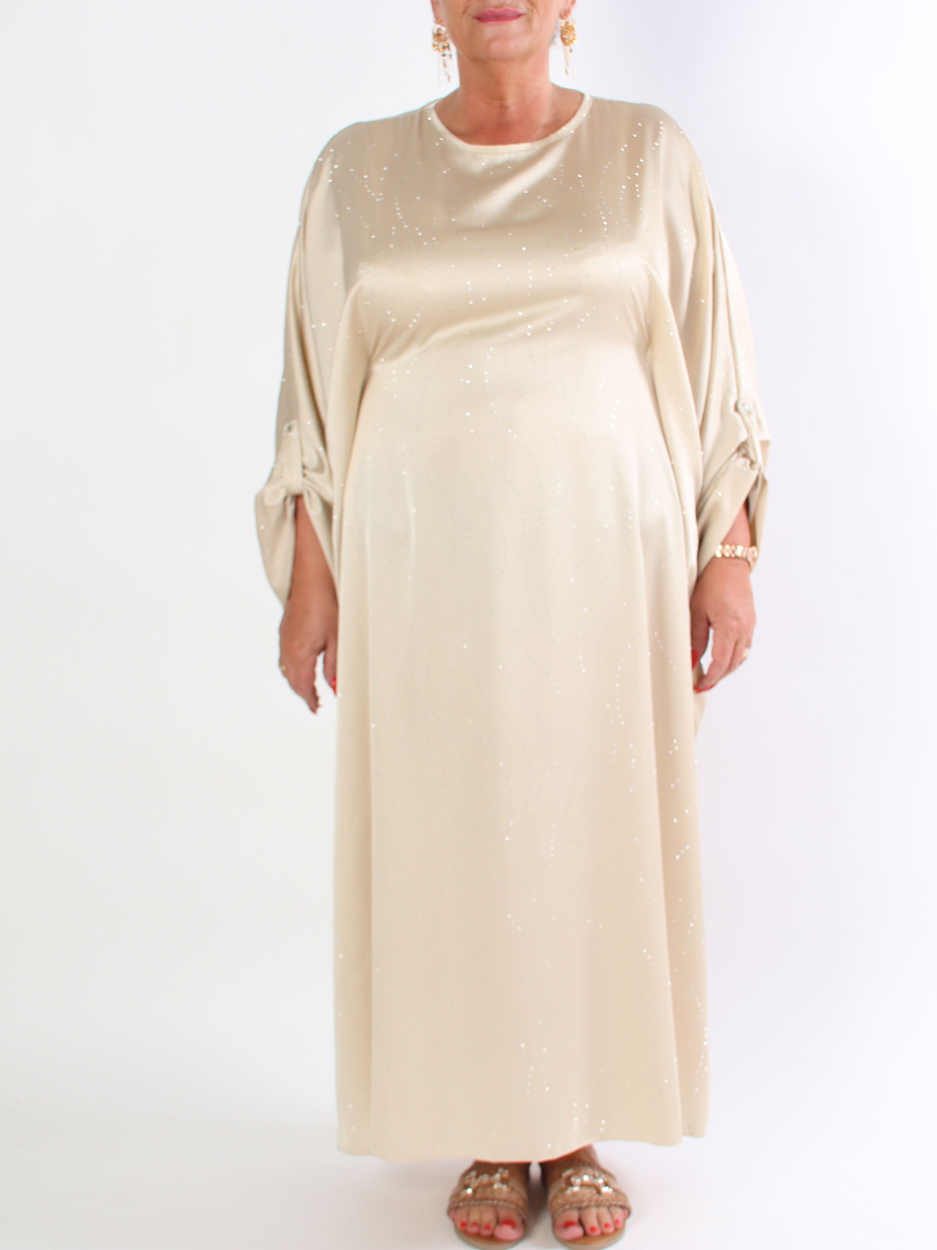 Winnie - Lang elegant plus size tunikakjole med similisten