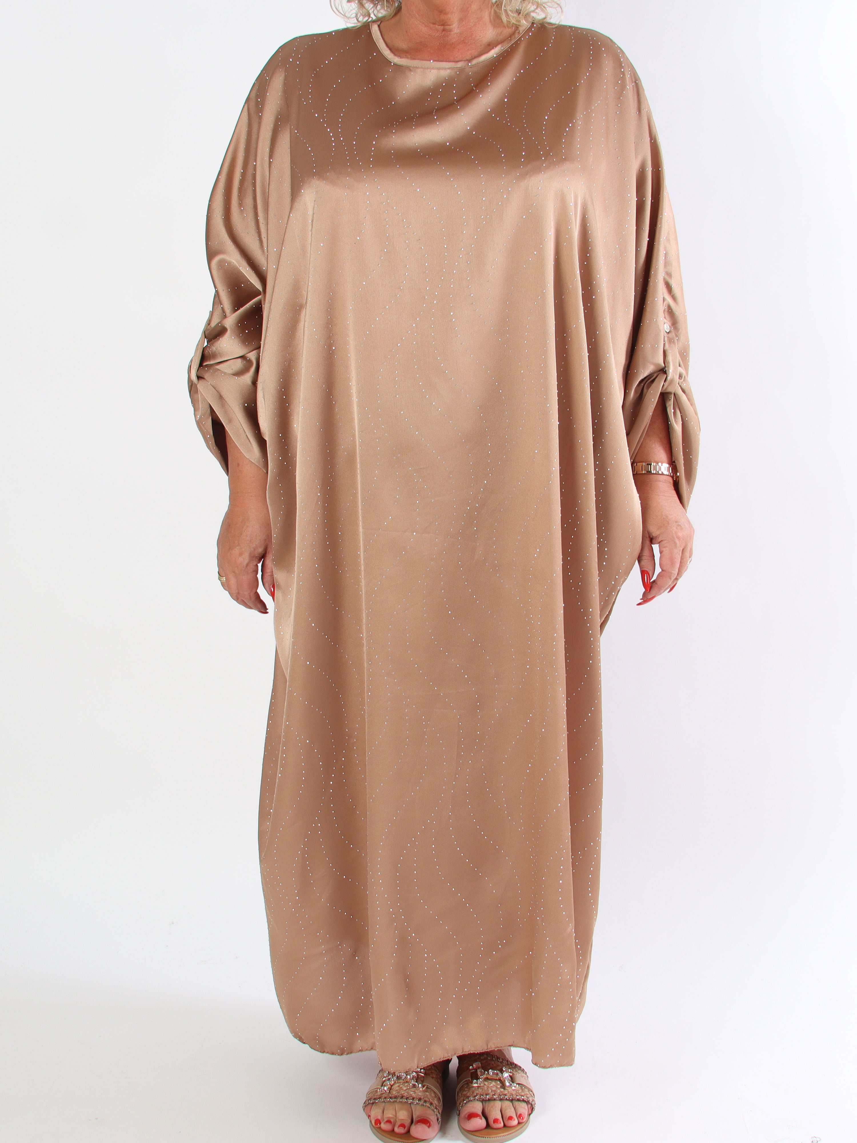 Winnie - Lang elegant plus size tunikakjole med similisten