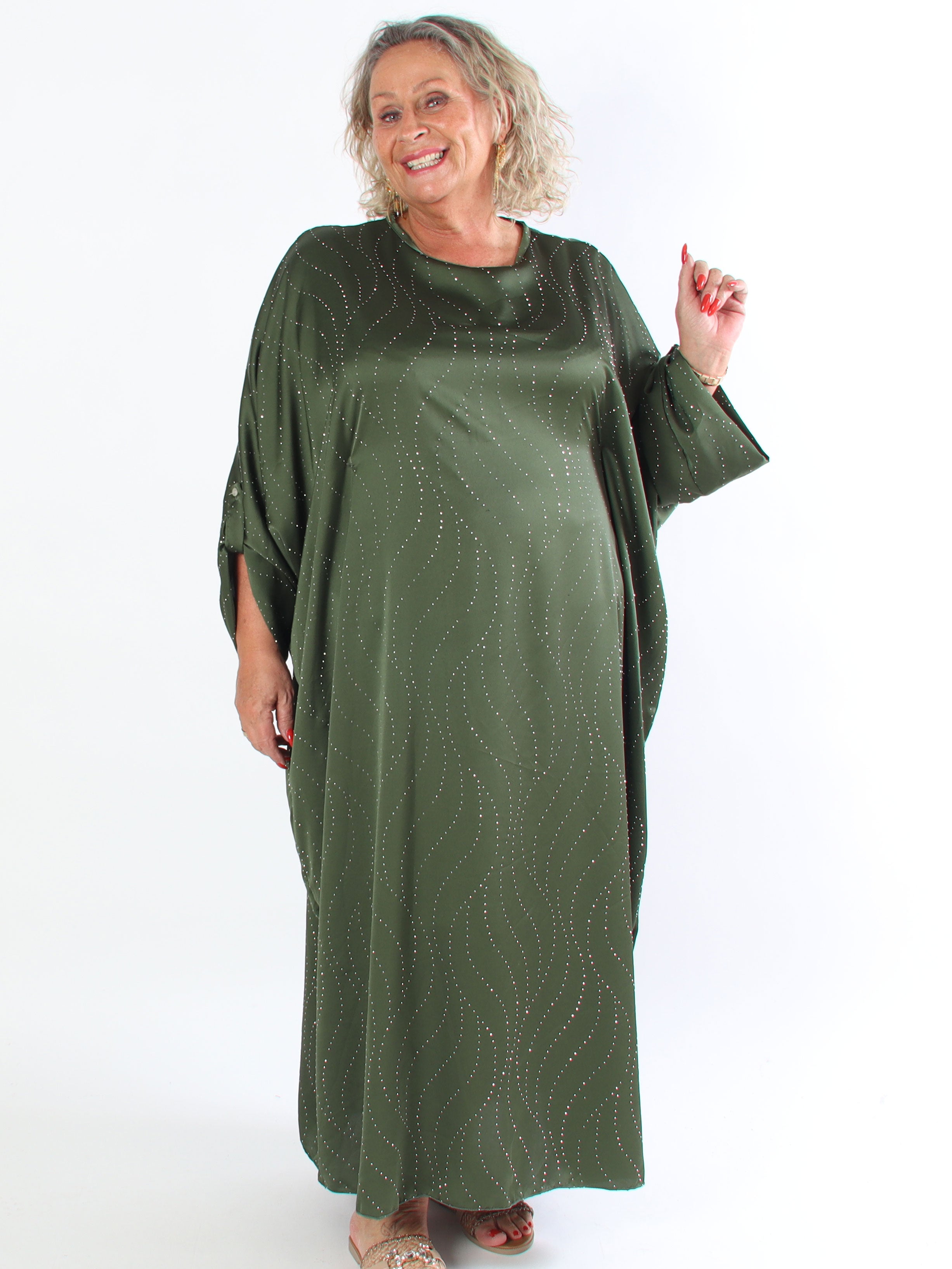 Winnie - Lang elegant plus size tunikakjole med similisten