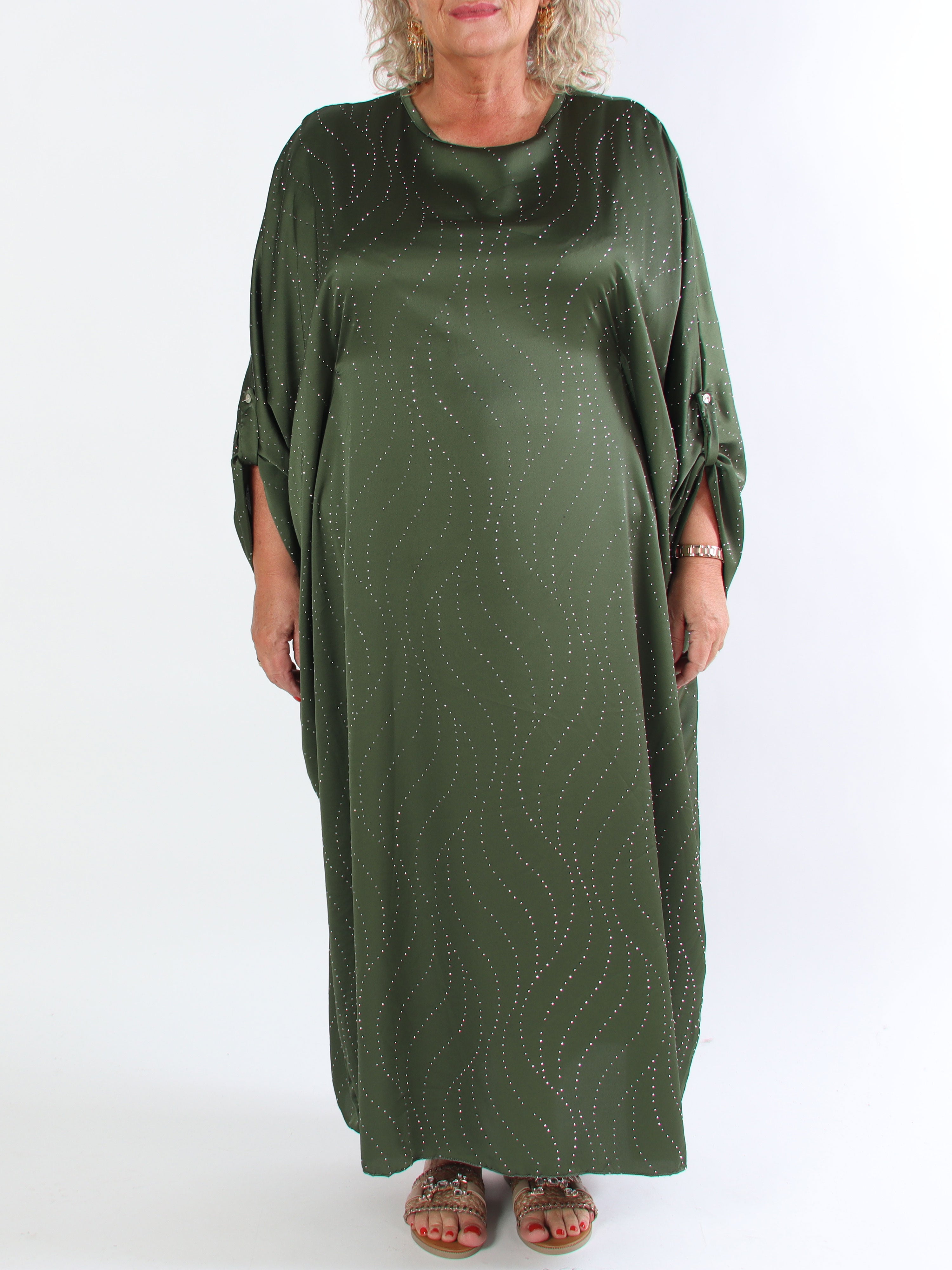 Winnie - Lang elegant plus size tunikakjole med similisten