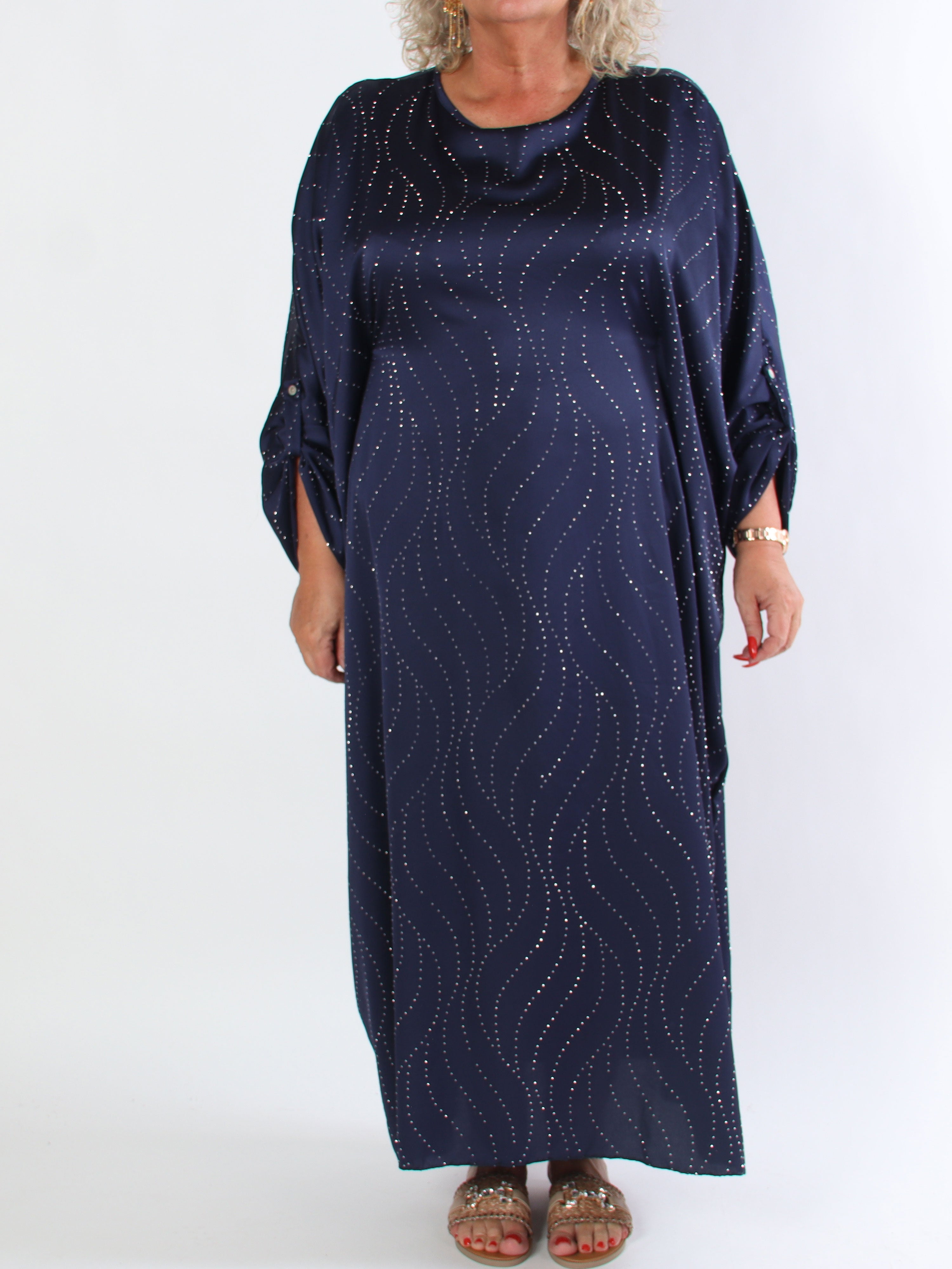 Winnie - Lang elegant plus size tunikakjole med similisten