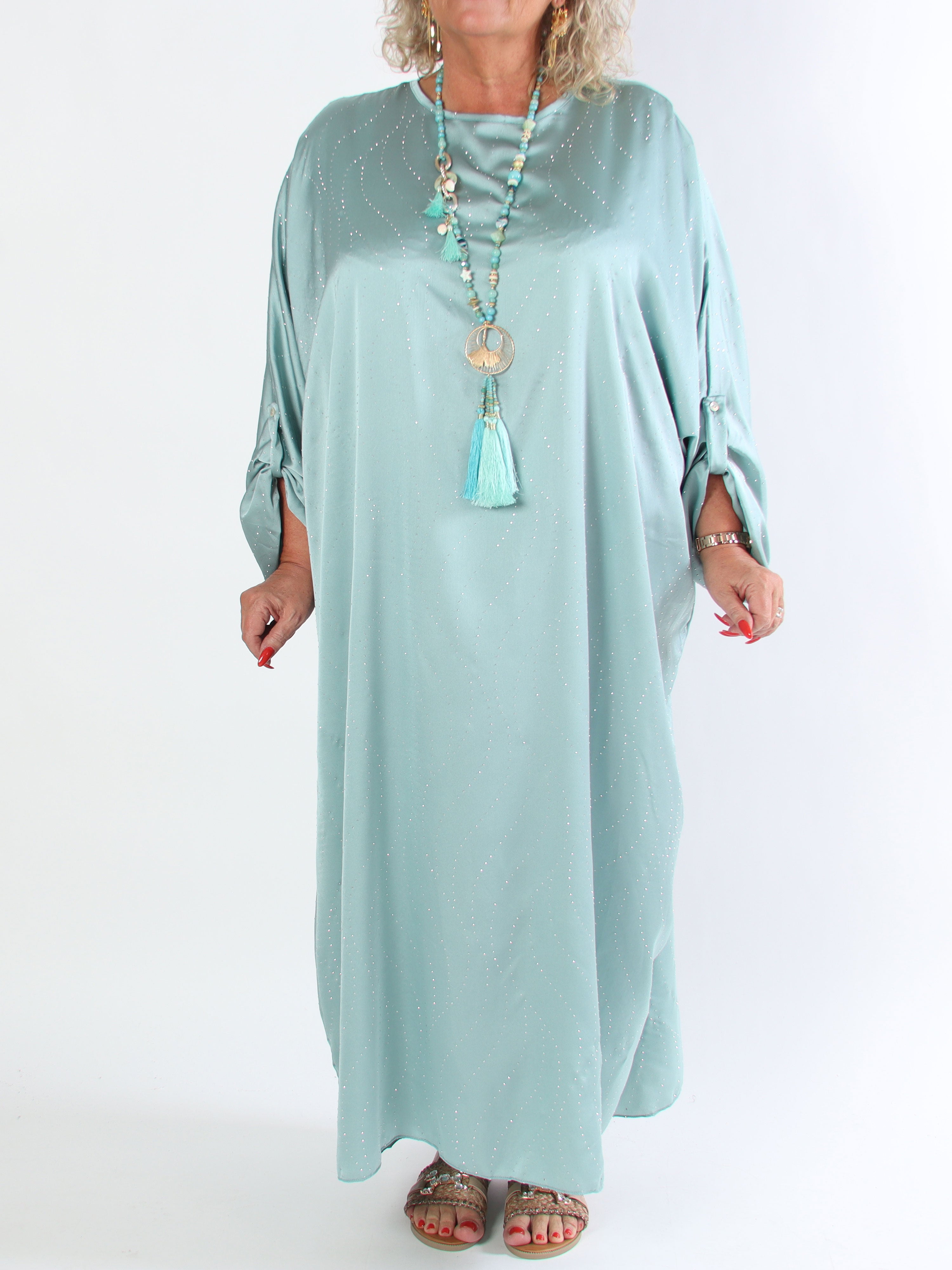 Winnie - Lang elegant plus size tunikakjole med similisten