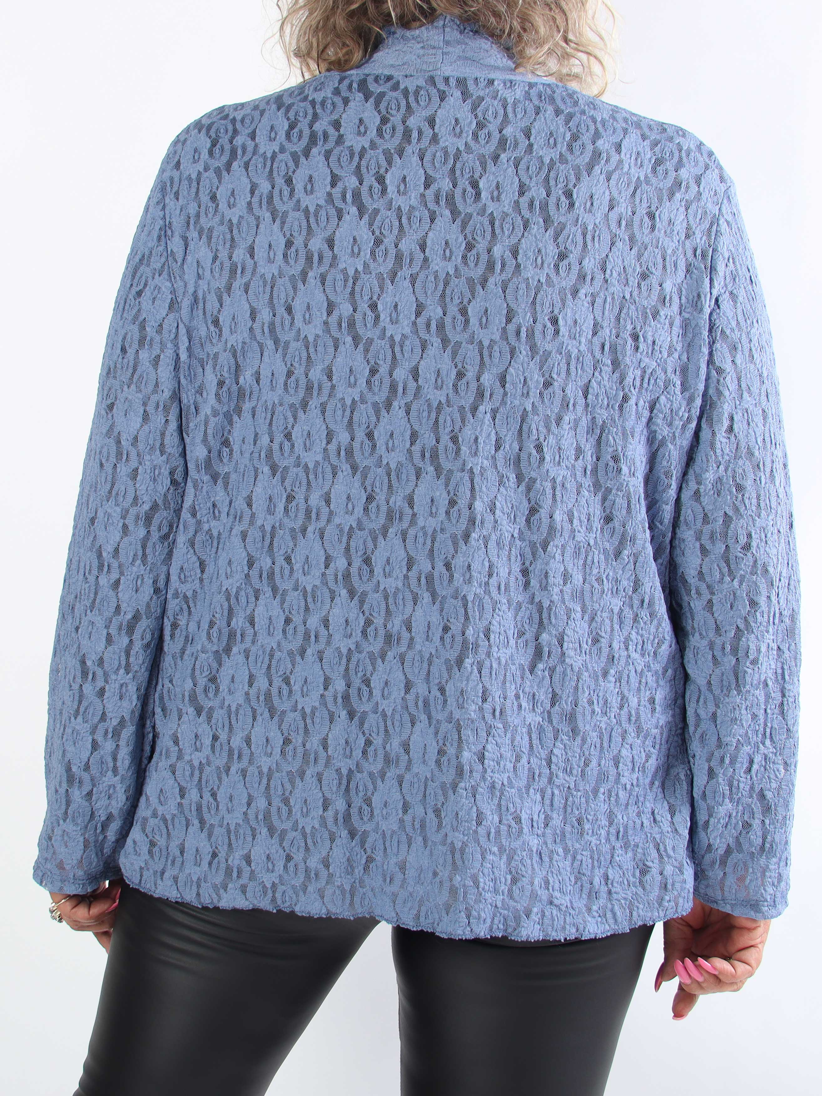 Yuri - Semitransparent plus size blondecardigan i en blød viskoseblanding