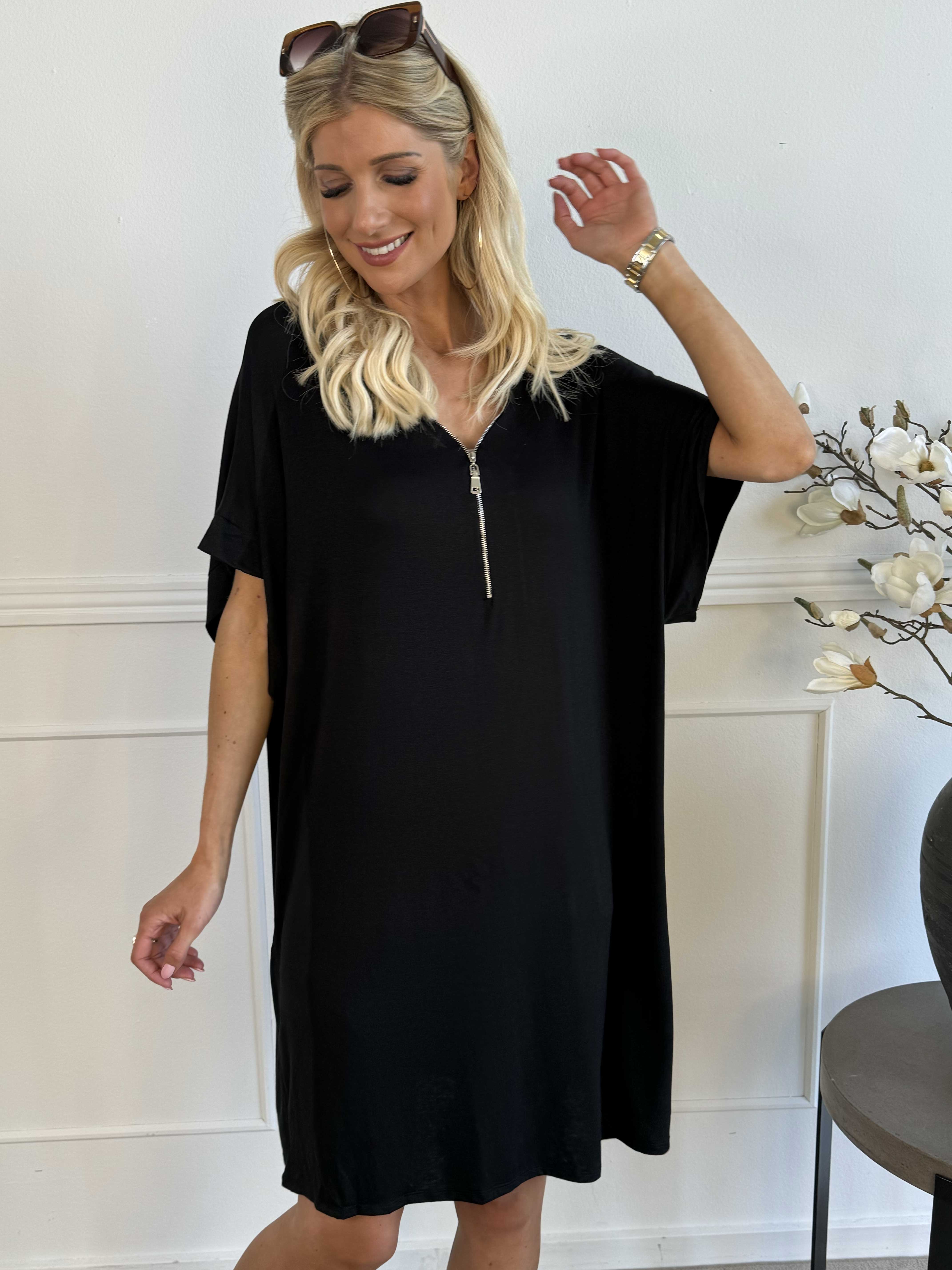 Adana - Sød tunika i viskose med lynlås i udskæringen