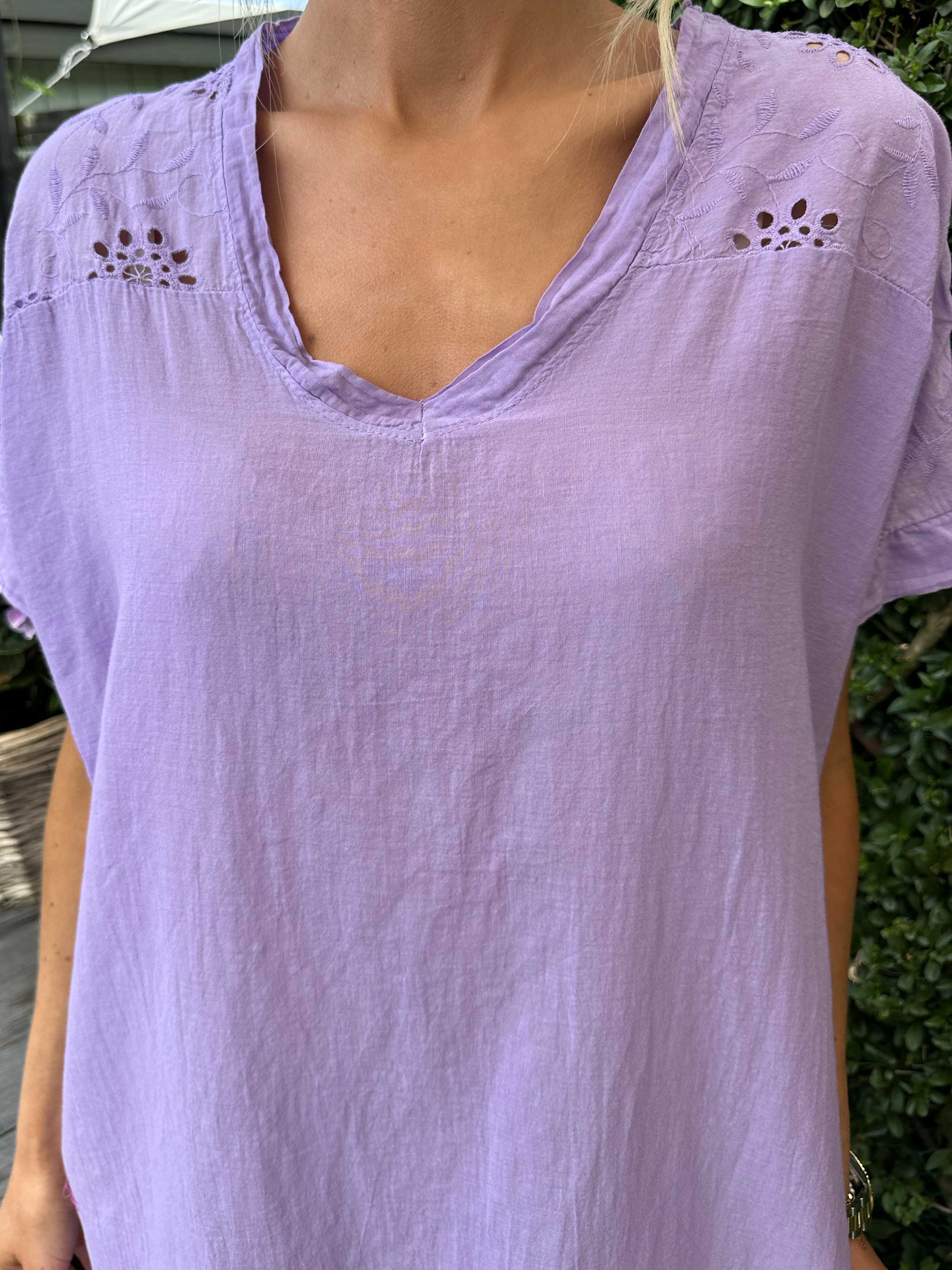 Bine - Simpel sommerkjole med broderie anglaise