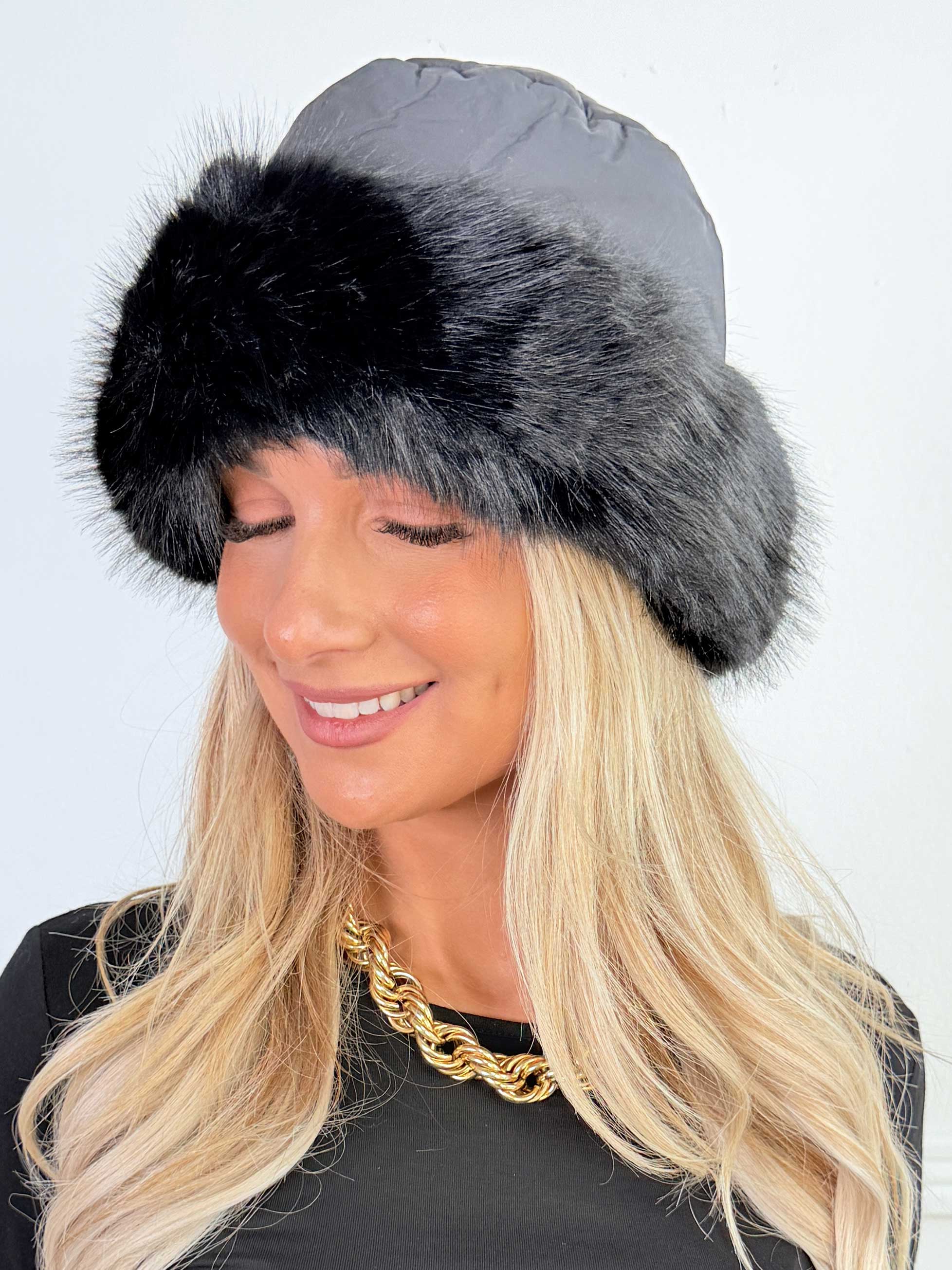 Cecil - Termohat med blød faux fur pelskant