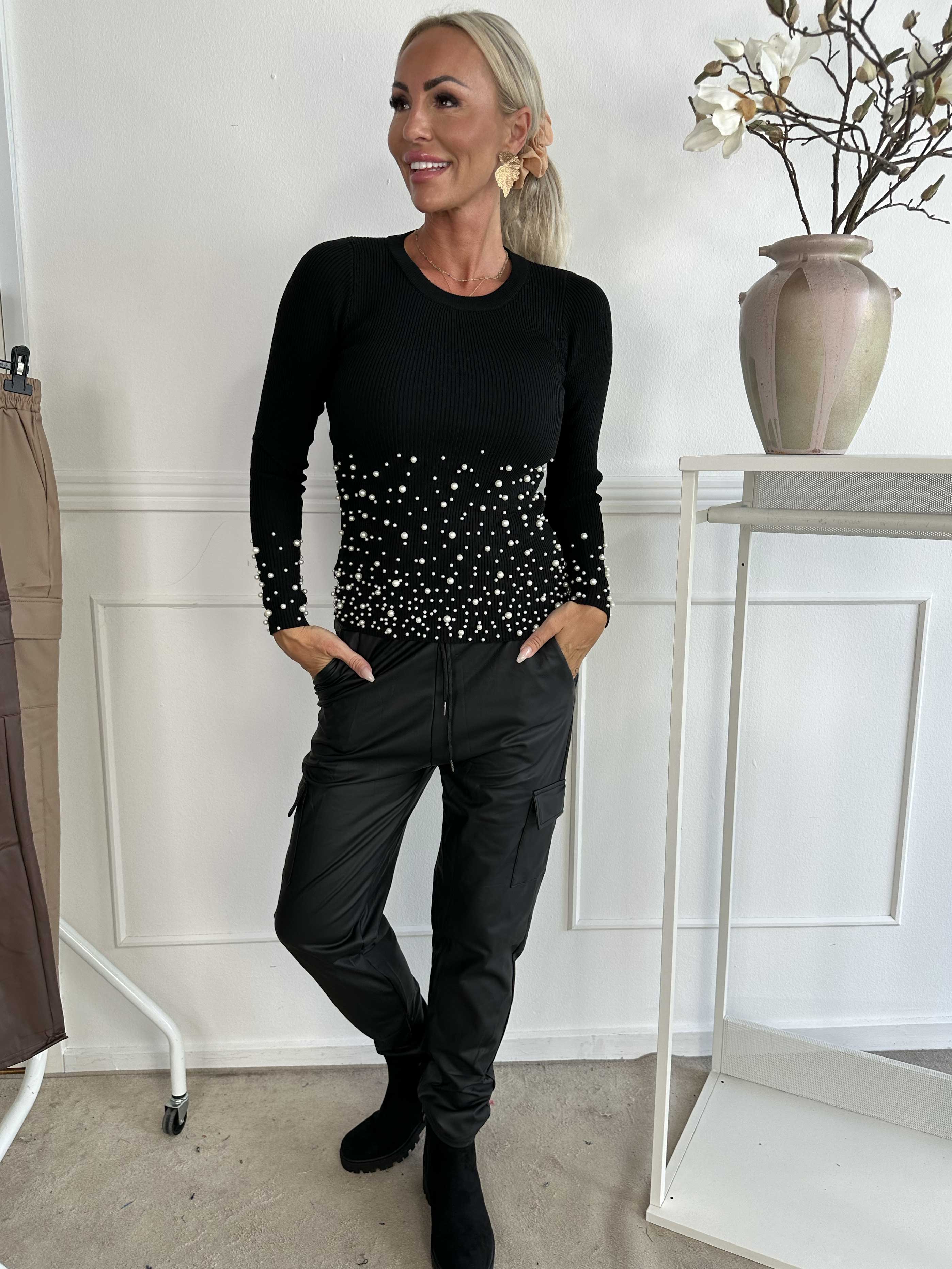 Corinna - Fede cargobukser i læderlook