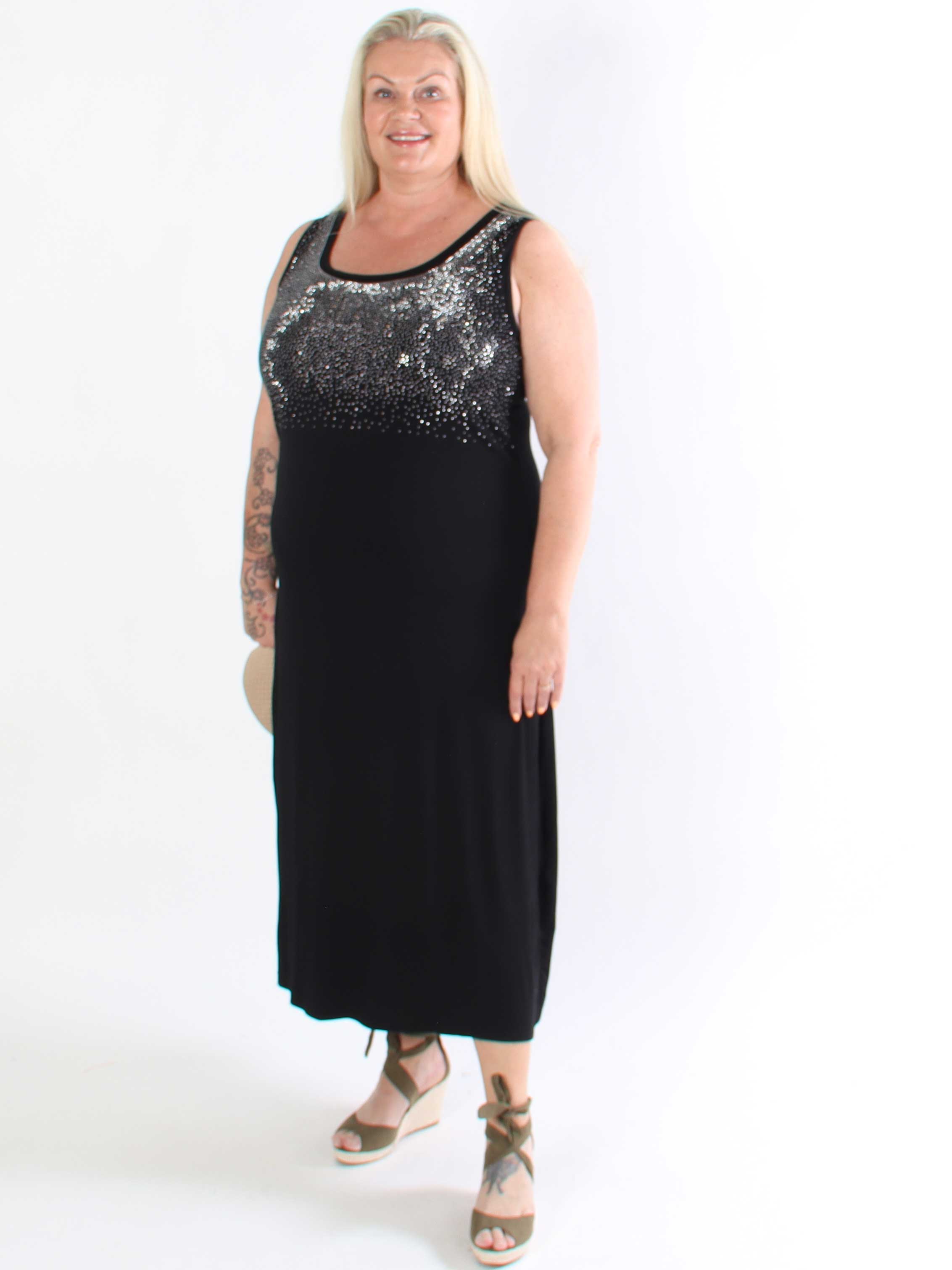 Eden - Lang blød kjole i viskose med similisten