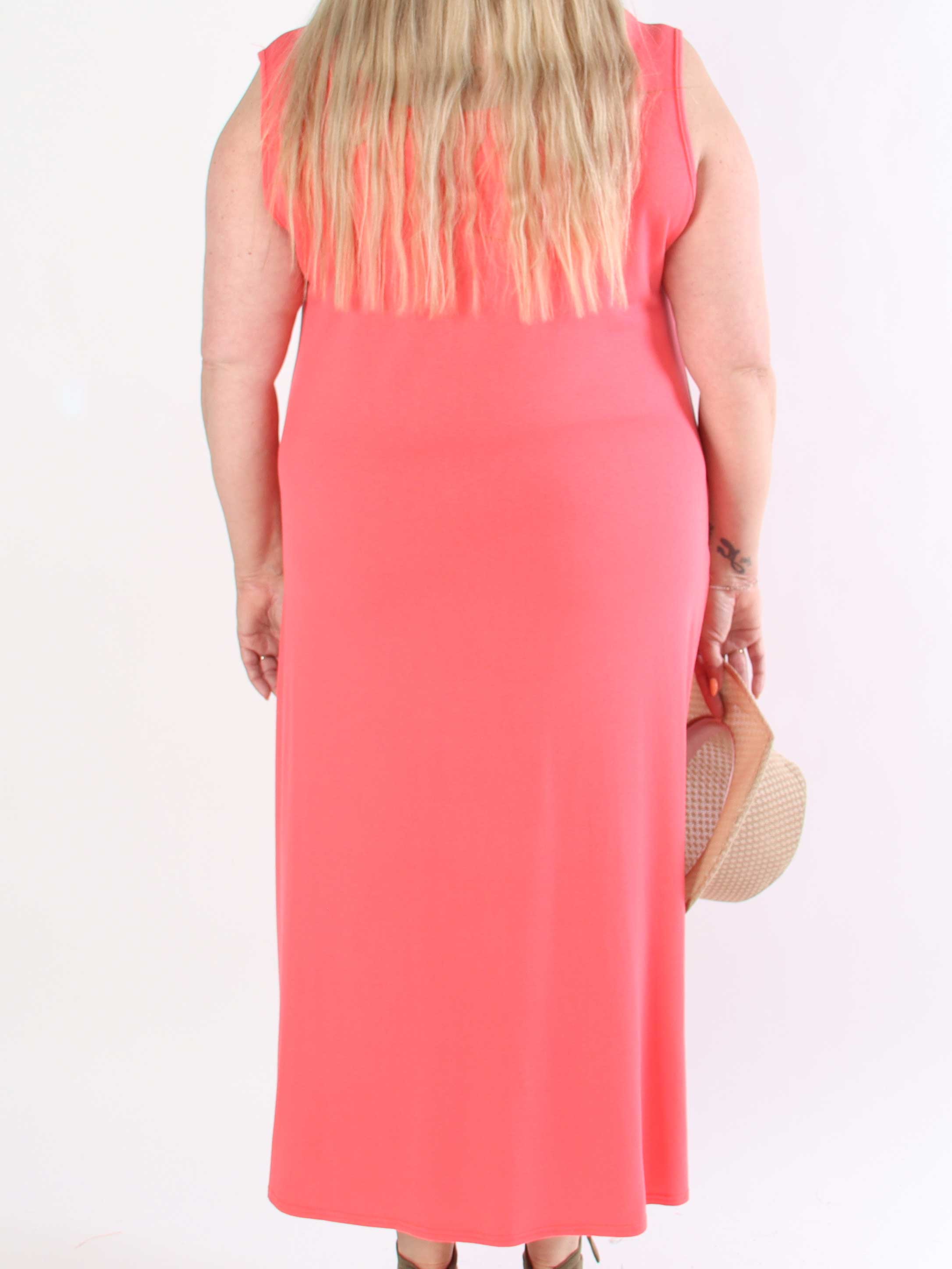 Eden - Lang blød kjole i viskose med similisten