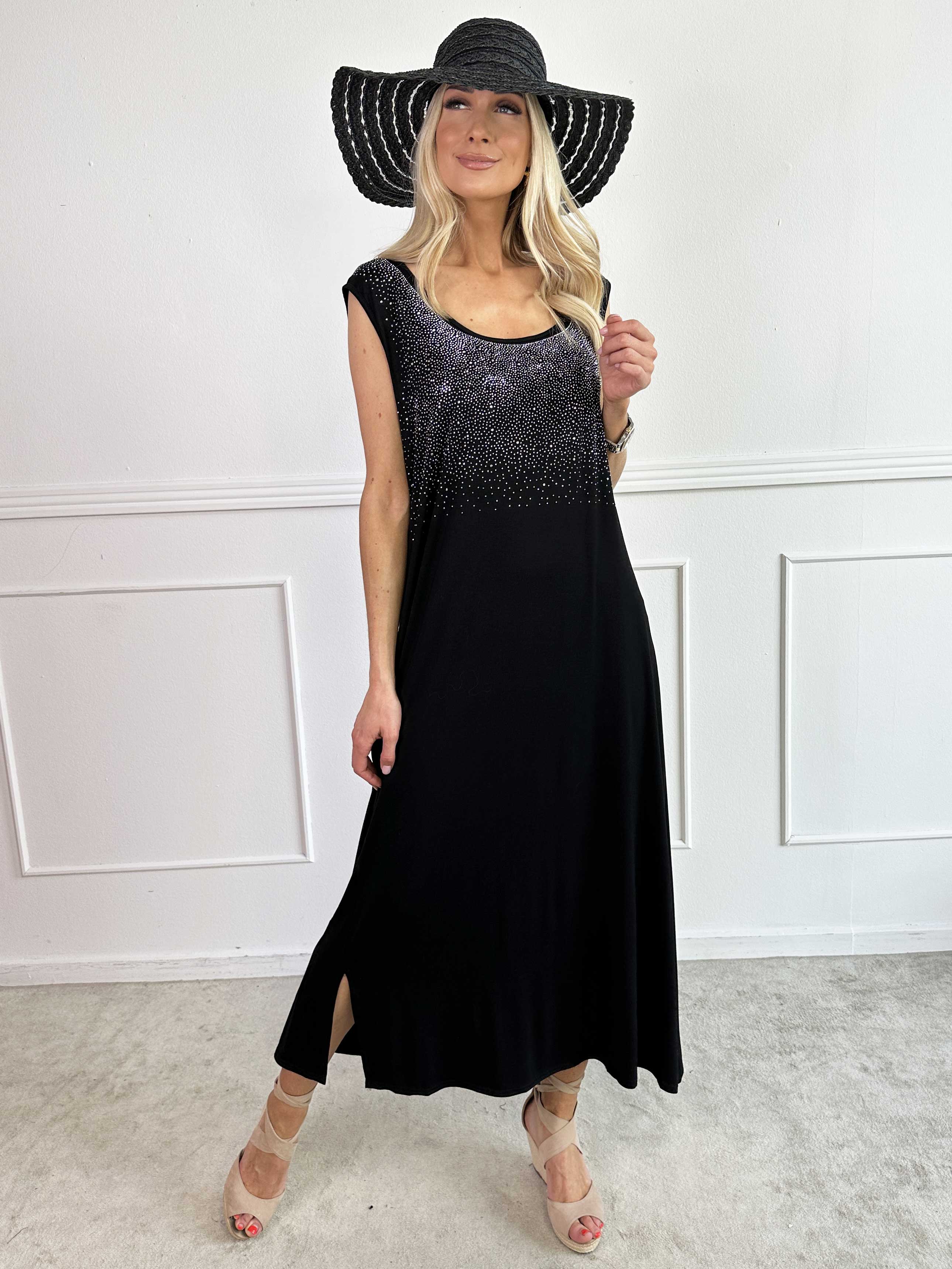 Eden - Lang blød kjole i viskose med similisten