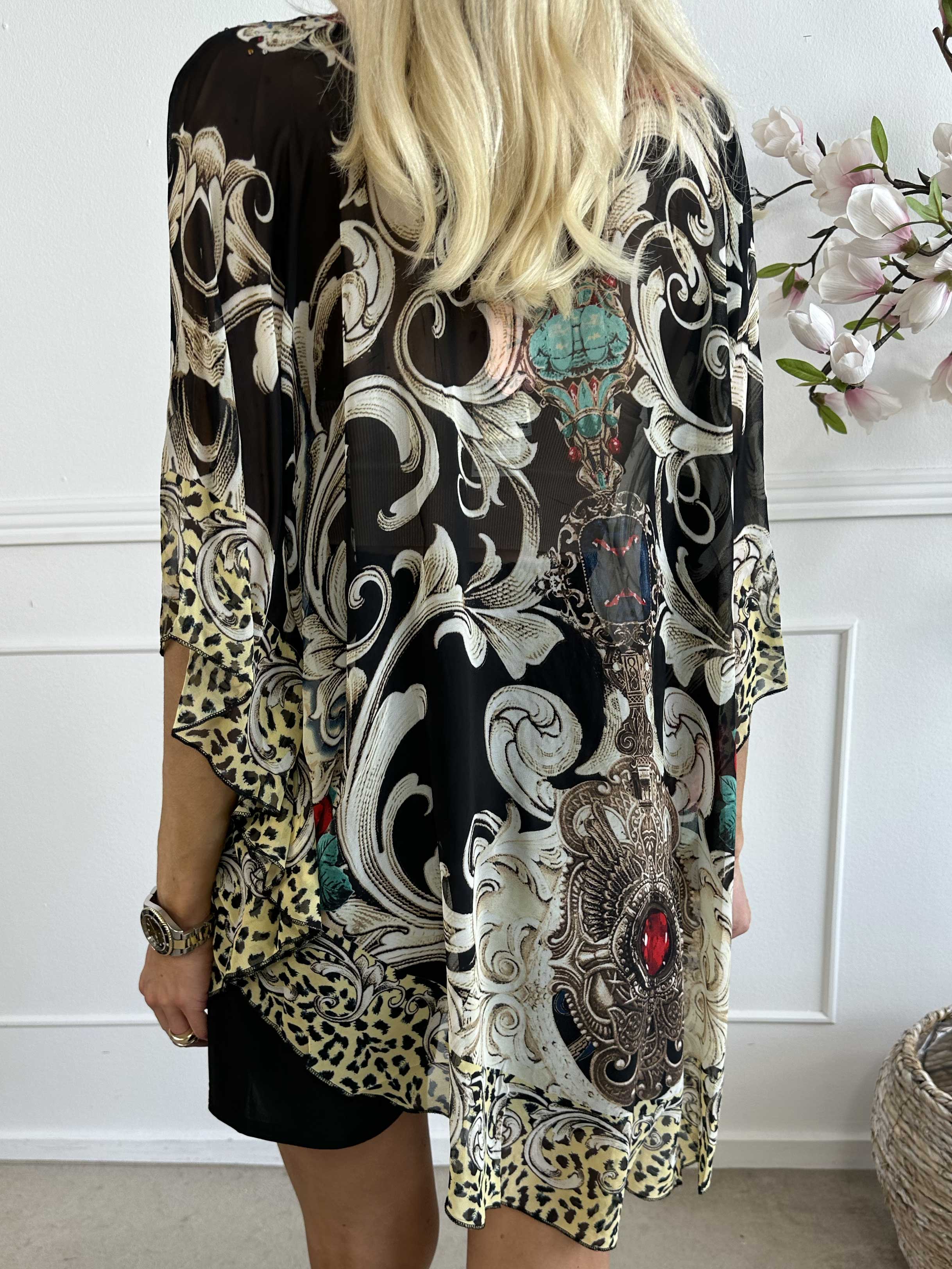 Elina - Semitransparent tunika med mønster og similisten