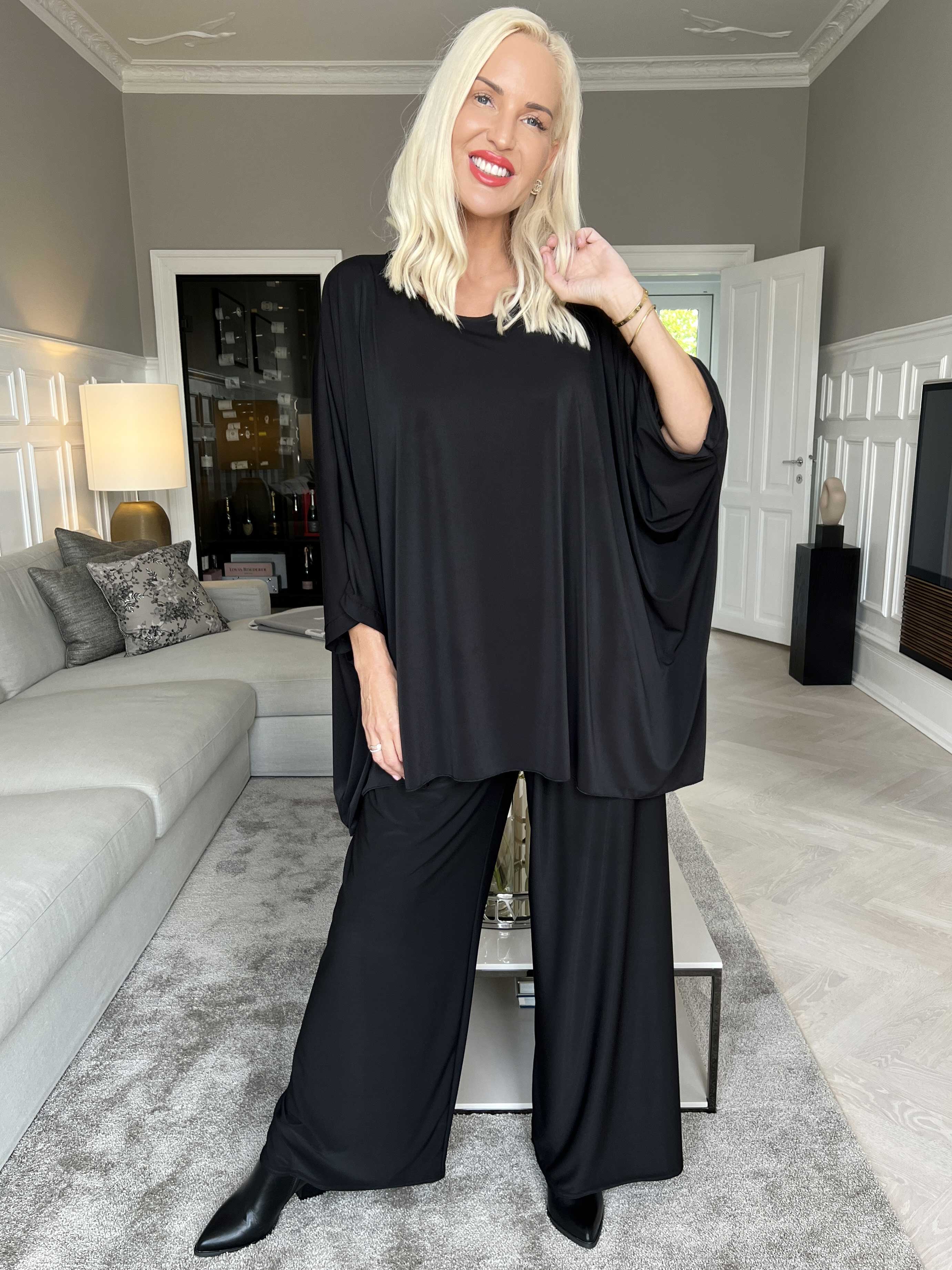 Estella - Oversized tunika med flagermusærmer