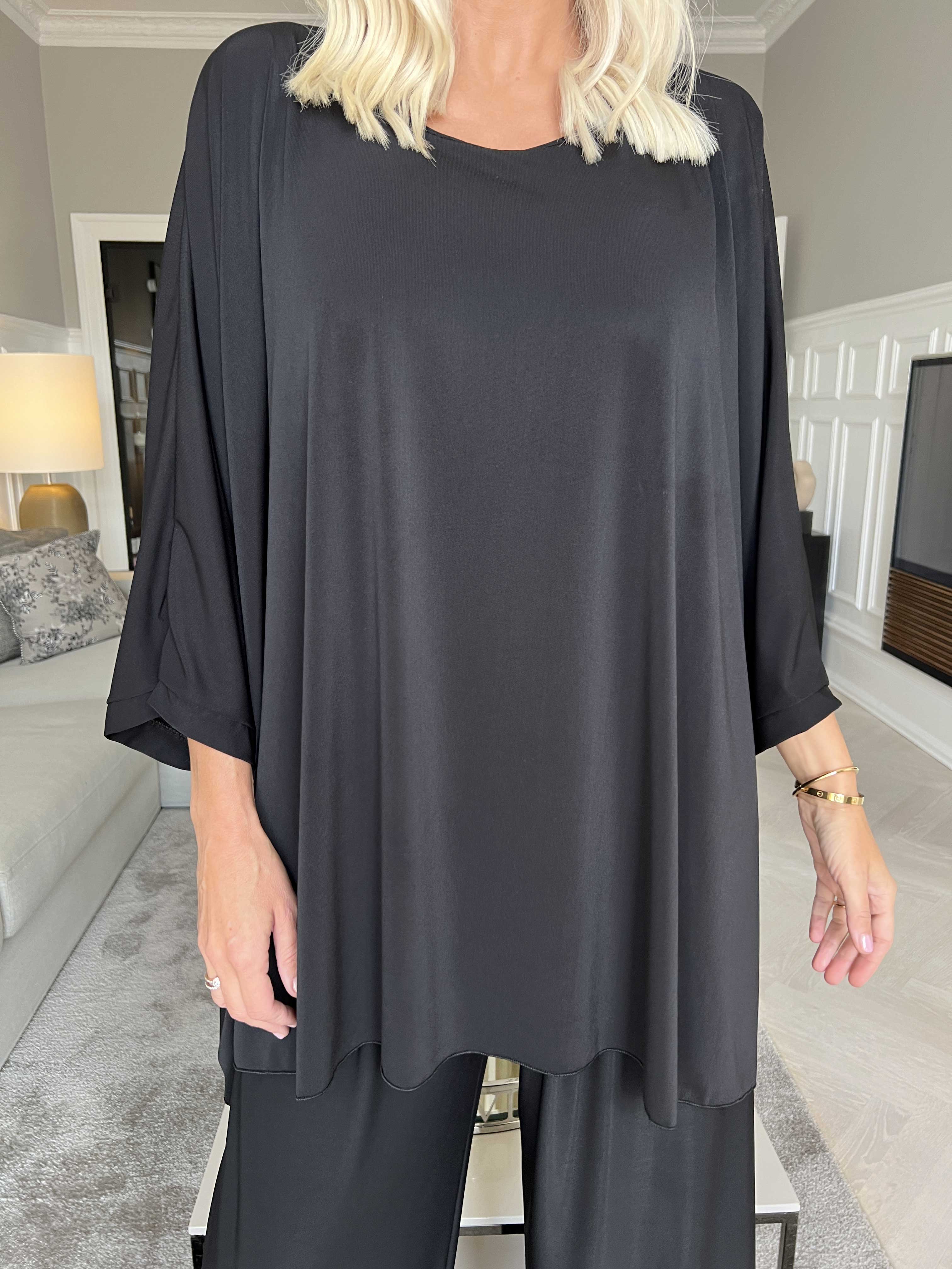 Estella - Oversized tunika med flagermusærmer