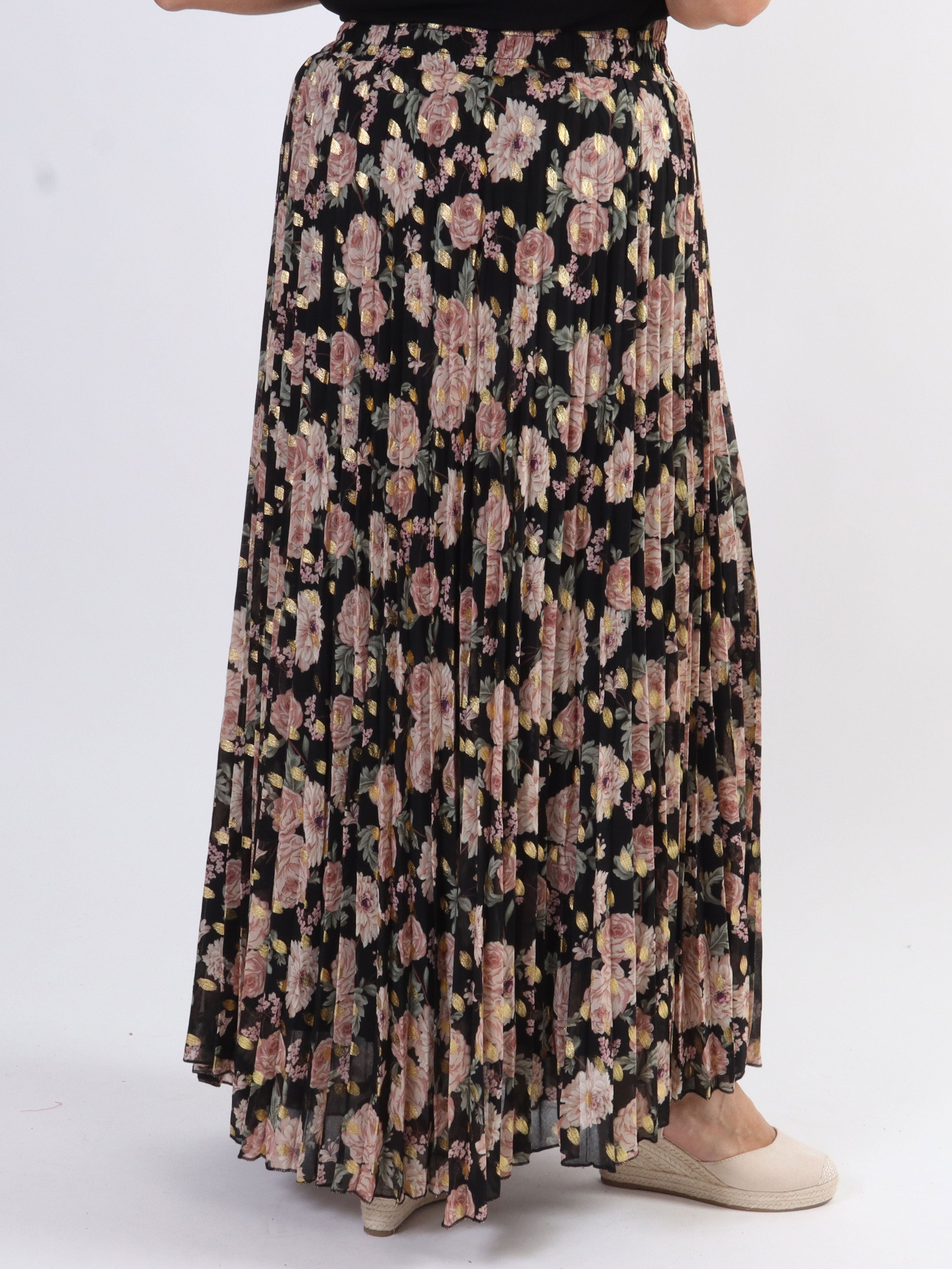 Josefine - Sød plisseret nederdel med blomsterprint